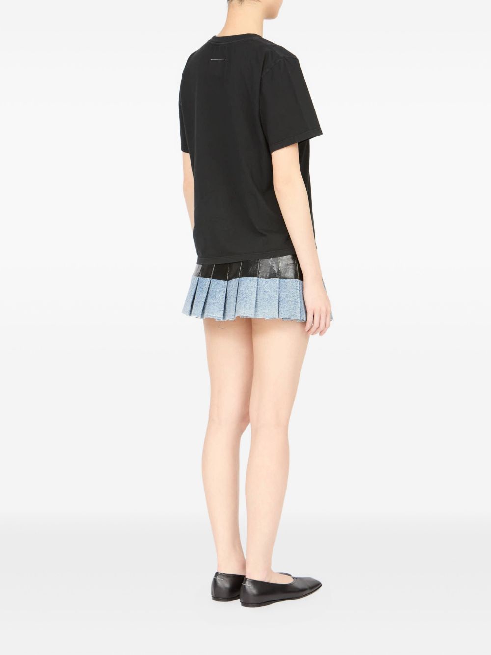 Mm6 Maison Margiela Slate Cotton T-shirt In Black