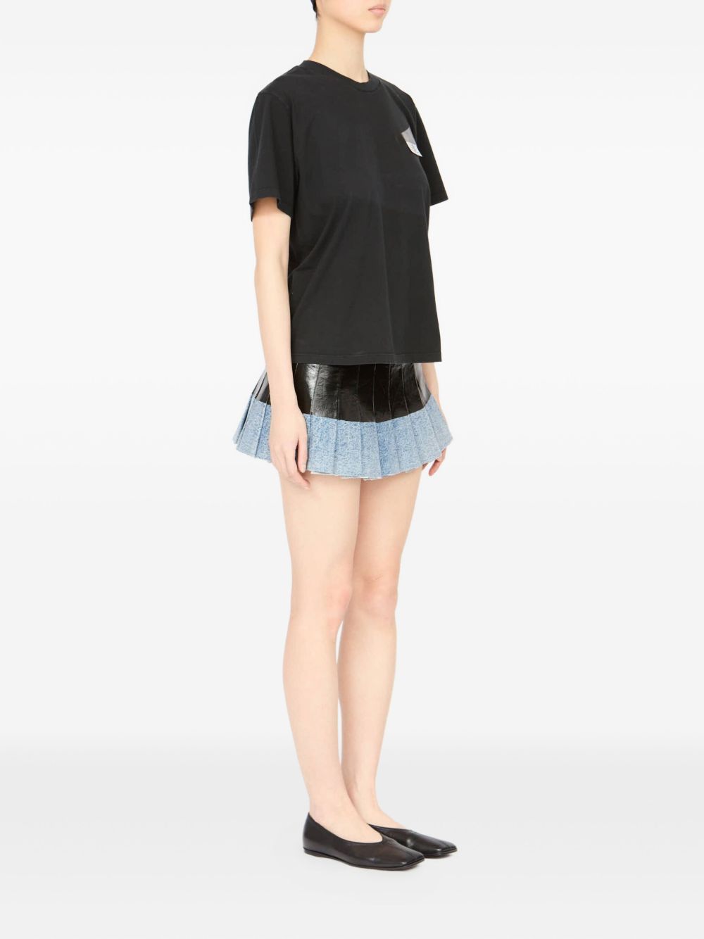Mm6 Maison Margiela Slate Cotton T-shirt In Black