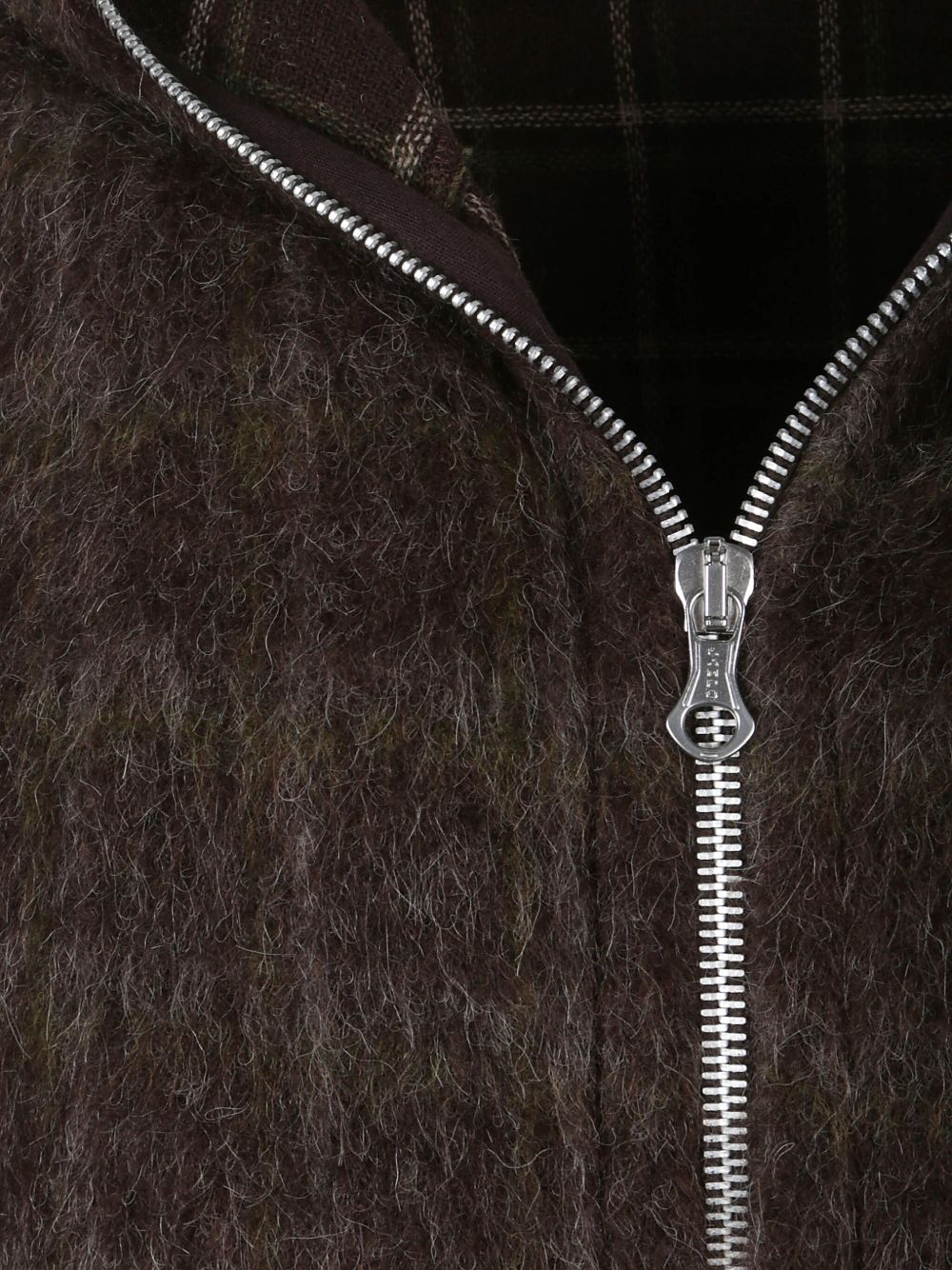 Our Legacy Checkered Knitwear With Hood And Long Sleeves In Brown