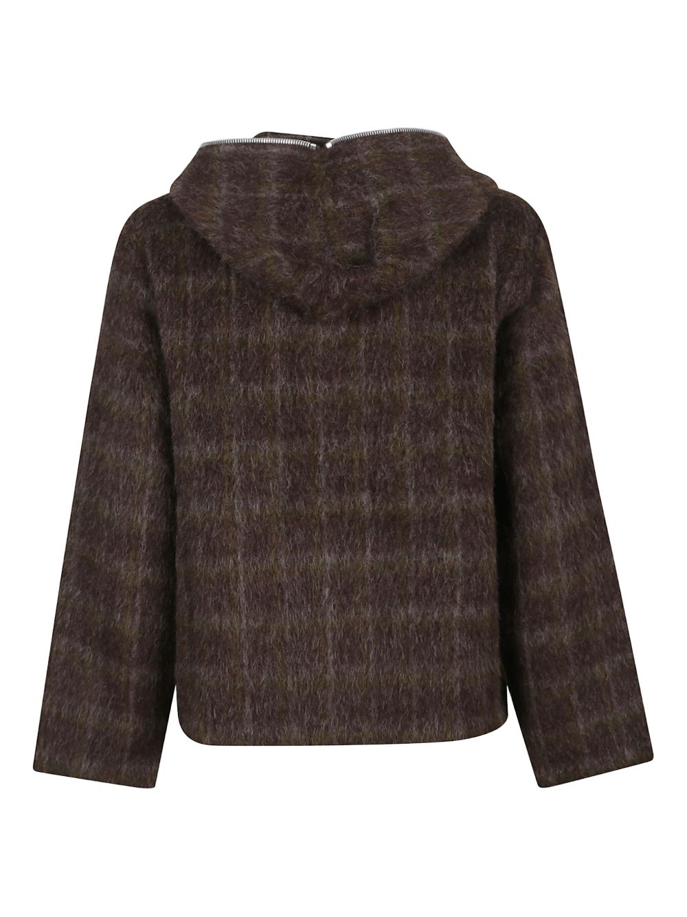 Our Legacy Checkered Knitwear With Hood And Long Sleeves In Brown