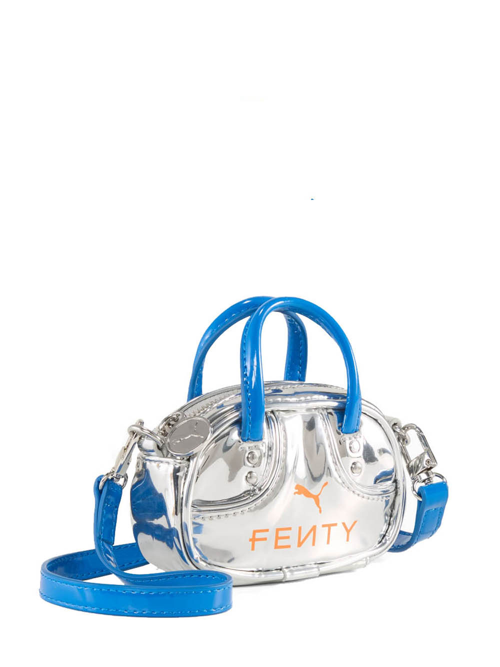 Puma Pocket Bag Woman Silver In Blue