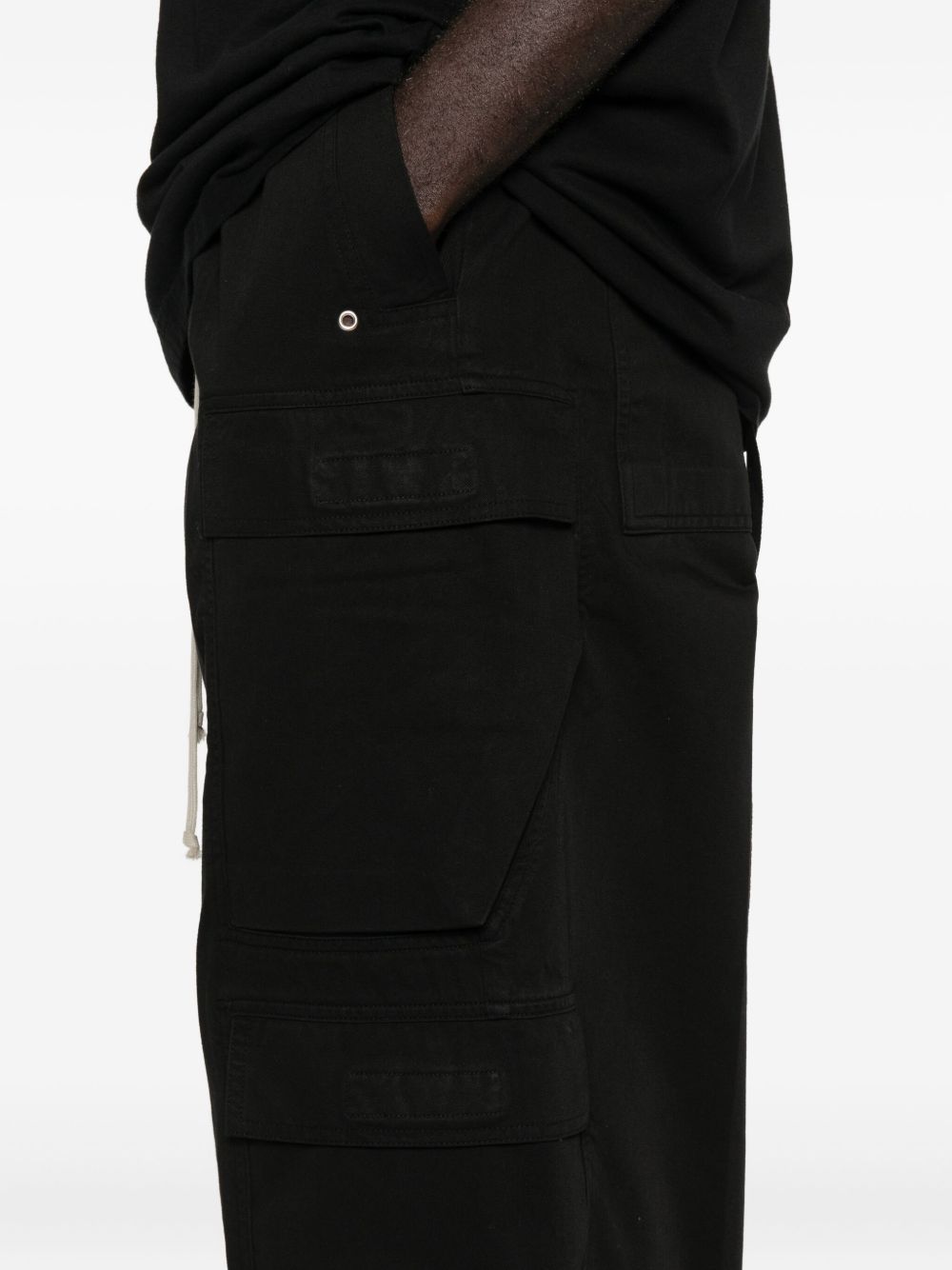 Rick Owens Drkshdw Double Jumbo Belas Cargo Trousers In Black