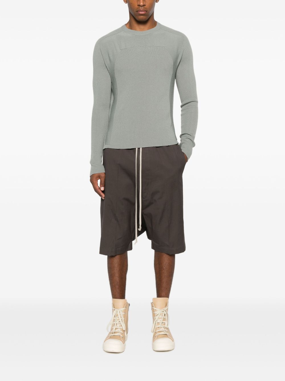 Rick Owens Ribbed Geo In Green