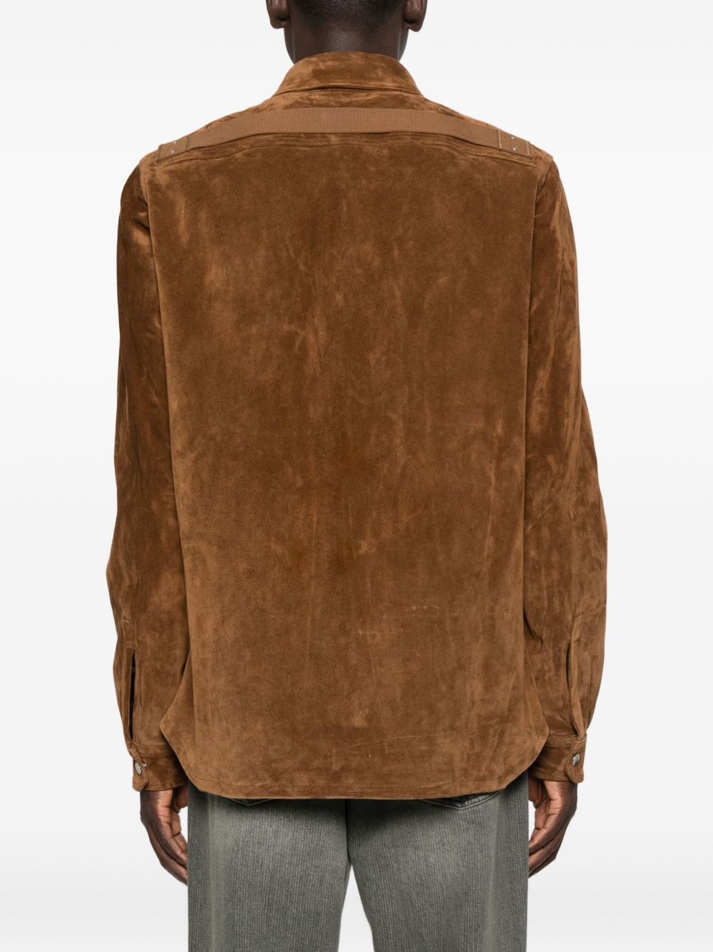 Rick Owens Concordians Outershirt In Brown