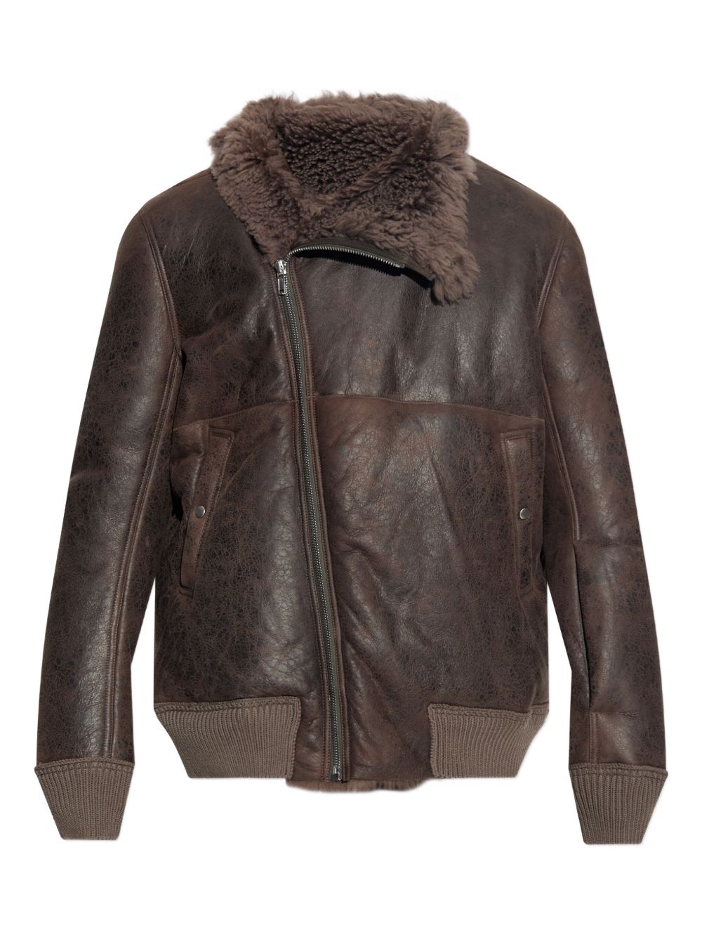 Rick Owens Hollywood Flight Jacket In Brown