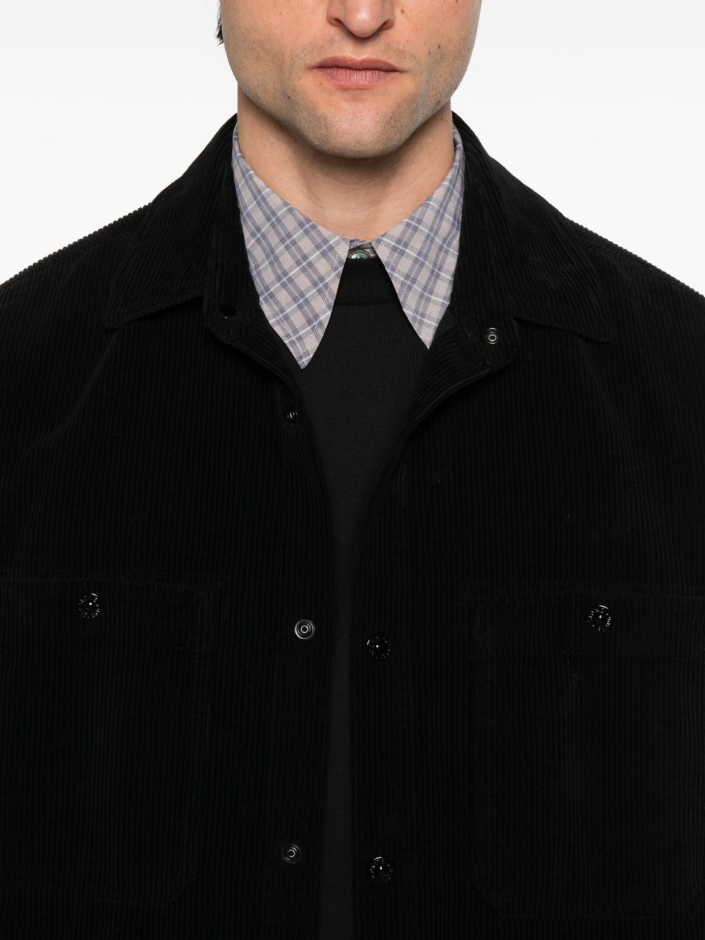 Stone Island Overshirt In Black