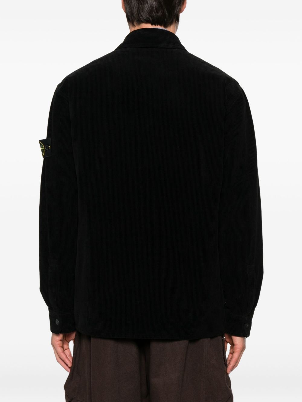Stone Island Overshirt In Black