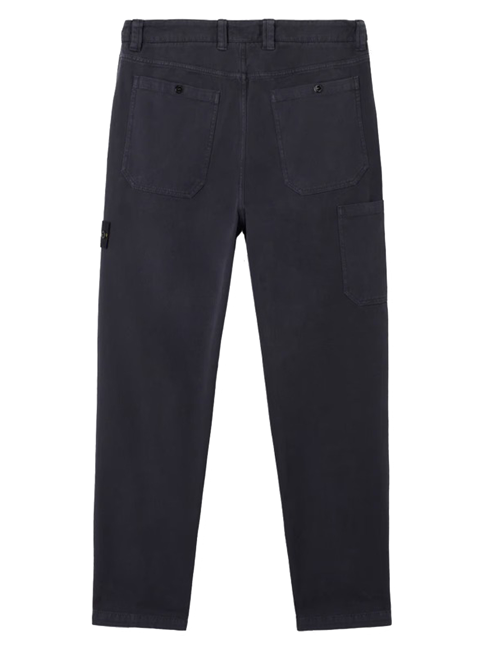 Stone Island Organic Panama Cotton Old Effect Pants In Black