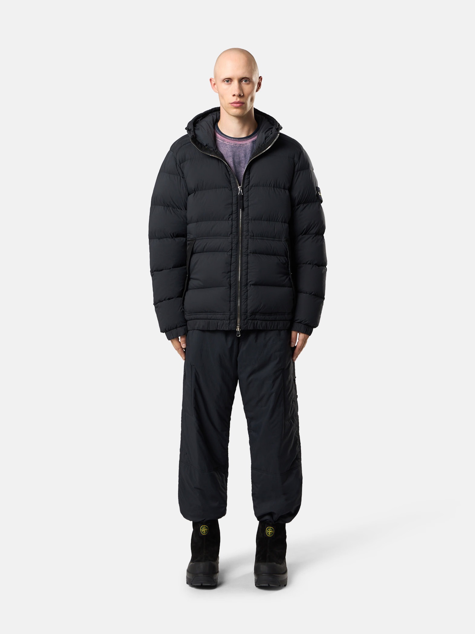 Stone Island Seamless Tunnel Down-tc In Black