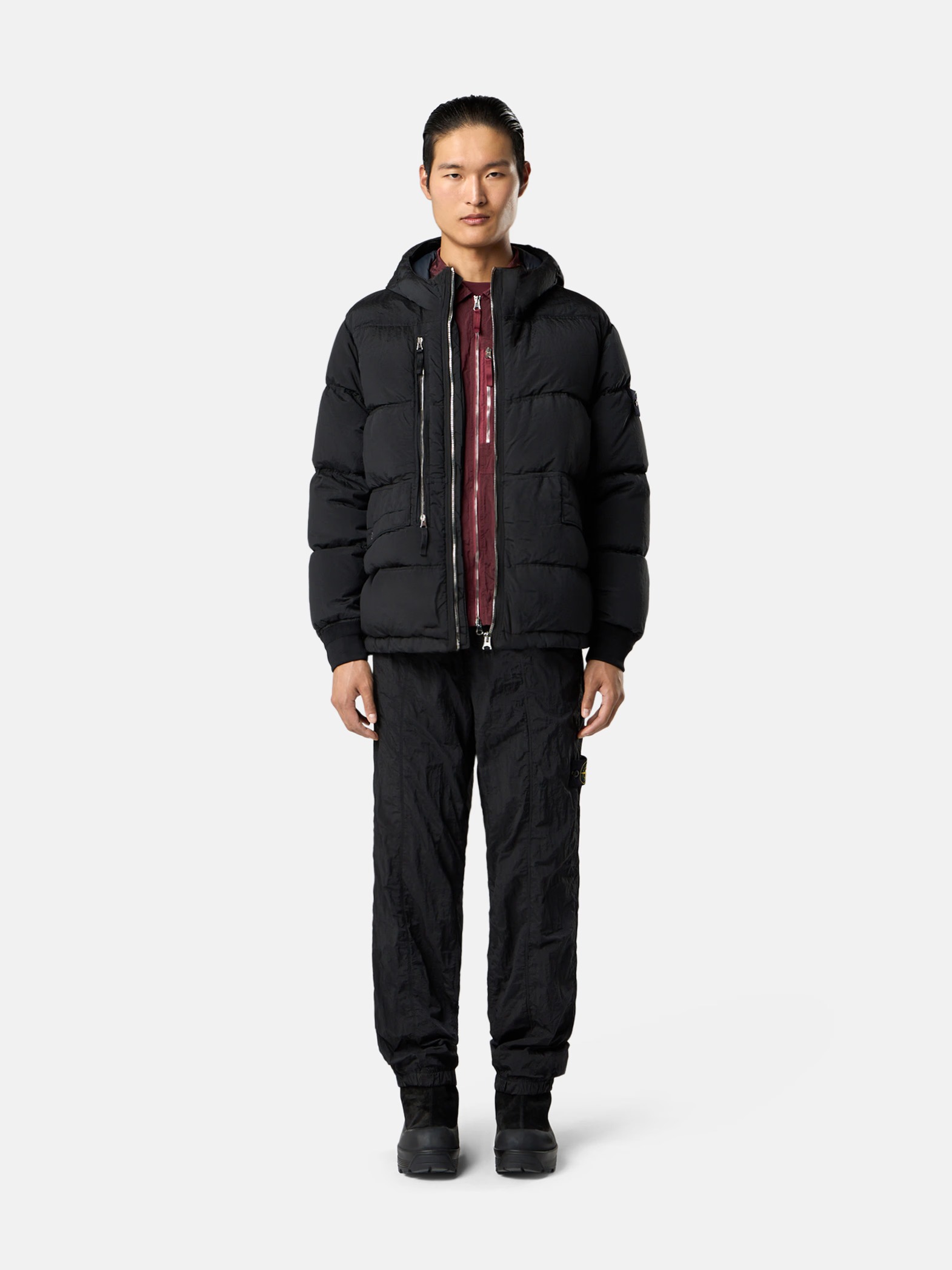 Stone Island Nylon Metal Parka In Black