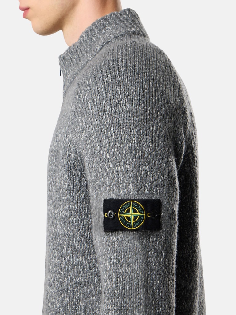 Stone Island Fancy Yarn Sweater In Gray