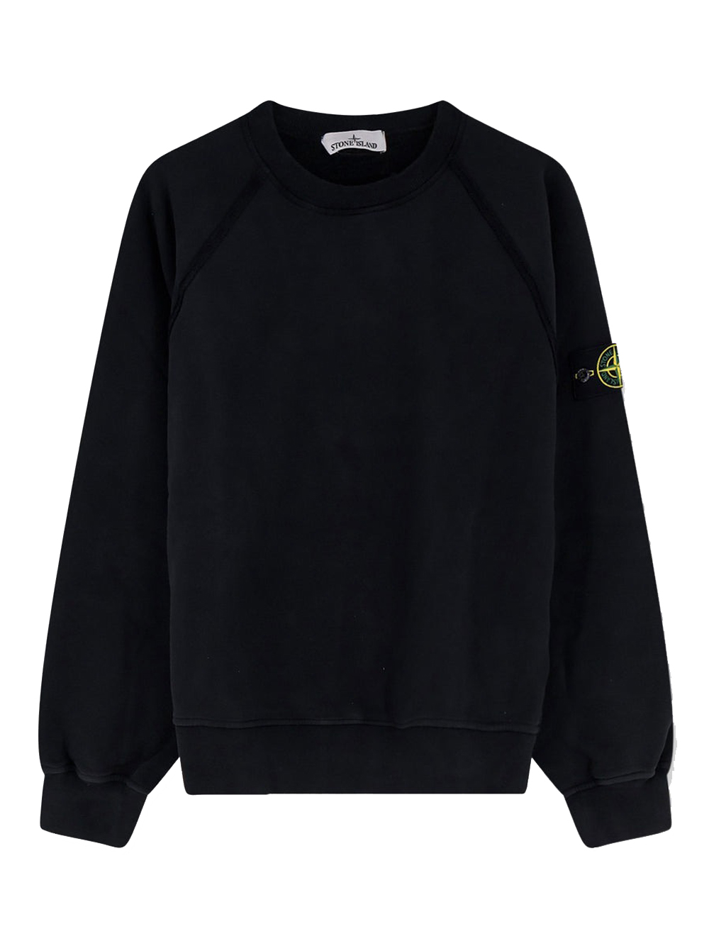 Stone Island Cotton Fleece Sweatshirt In Black