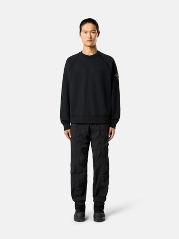 Stone Island Cotton Fleece Sweatshirt In Black