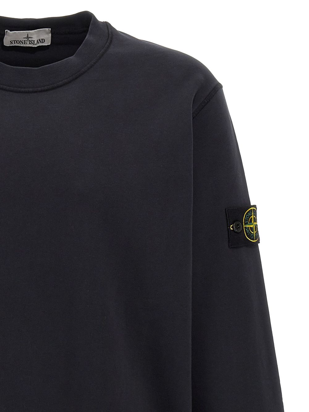 Stone Island Crew Nek Sweatshirt In Blue