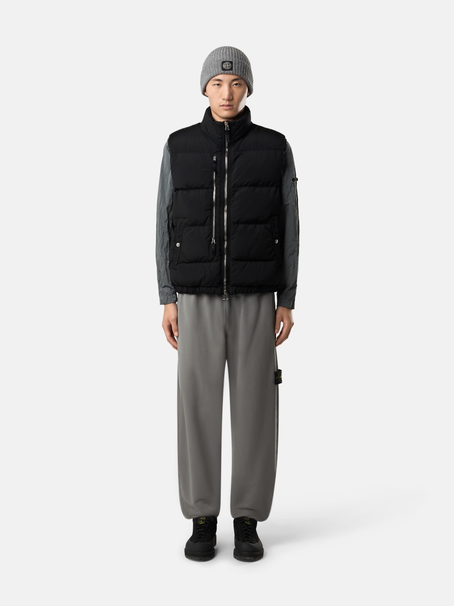 Stone Island Nylon Metal Vest In Black