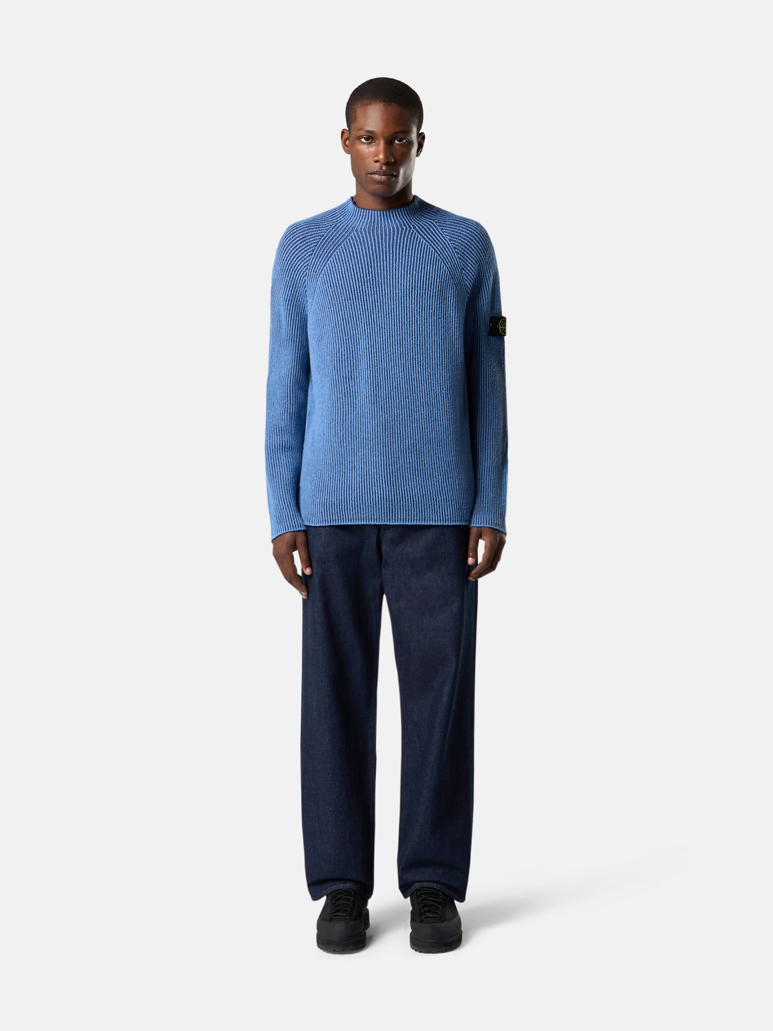 Stone Island Indigo Denim-rinsed Jeans In Blue