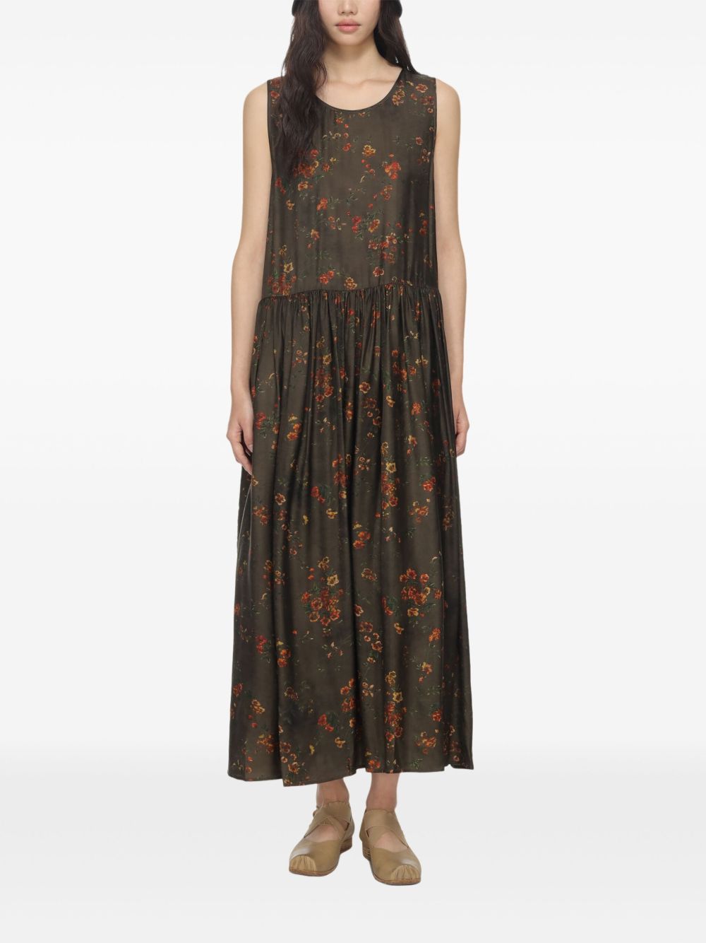 Uma Wang Ardal Dress Woman Tobacco In Brown