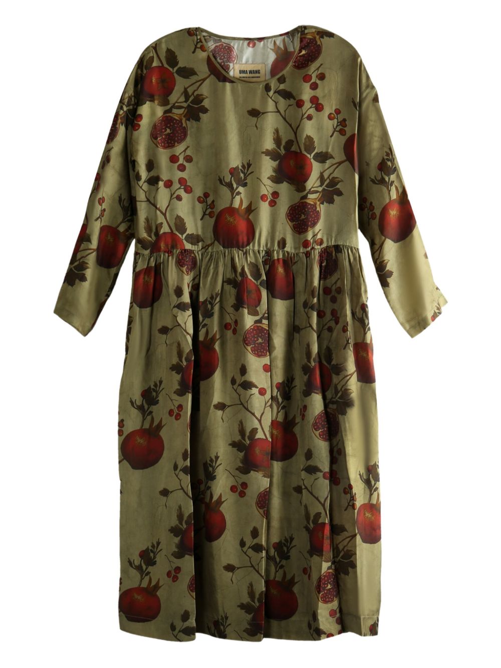 Uma Wang Pomegranate-print Midi Dress In Multi