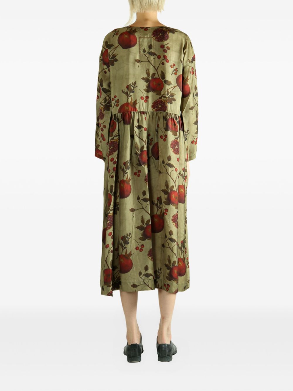 Uma Wang Pomegranate-print Midi Dress In Multi