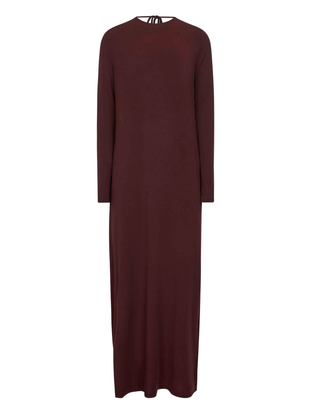 Uma Wang Stretch Jersey Dea Long Dress In Brown