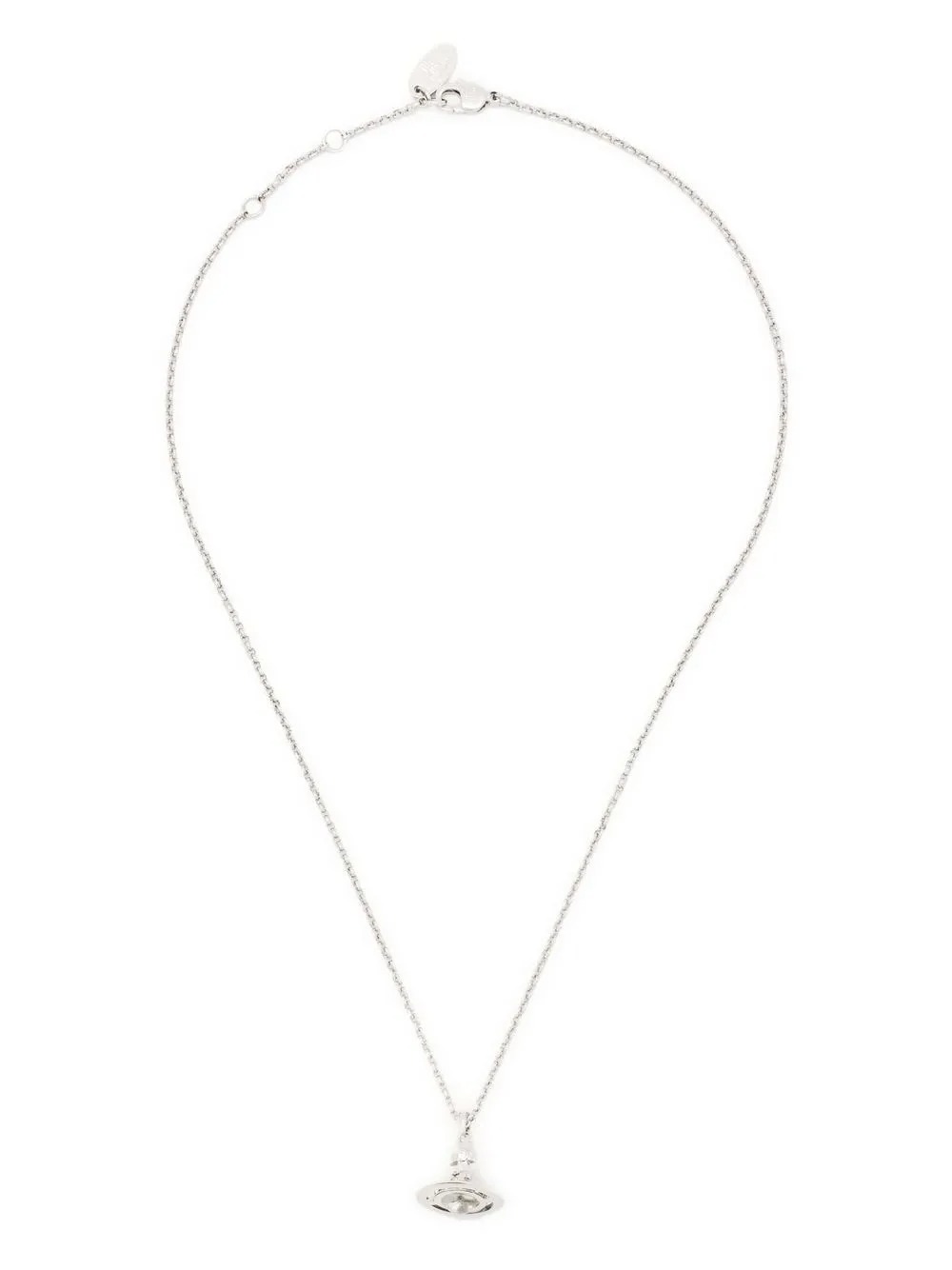 Vivienne Westwood New Petit Orb Pendant Necklace Woman Platinum In Metallic