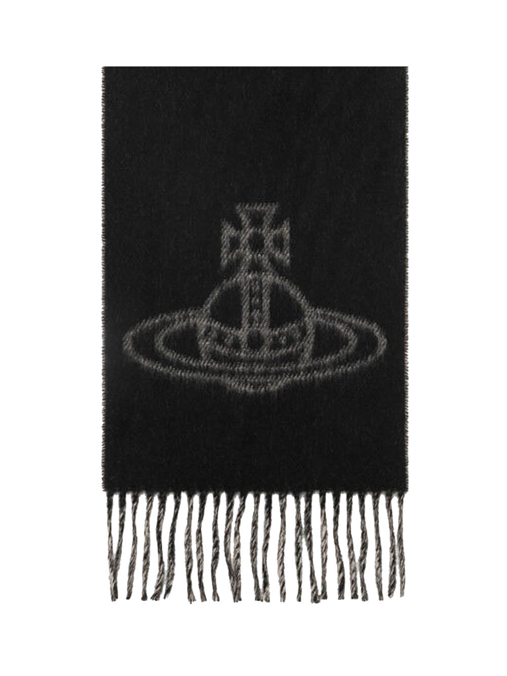 Vivienne Westwood Single Orb Double Scarf In Black