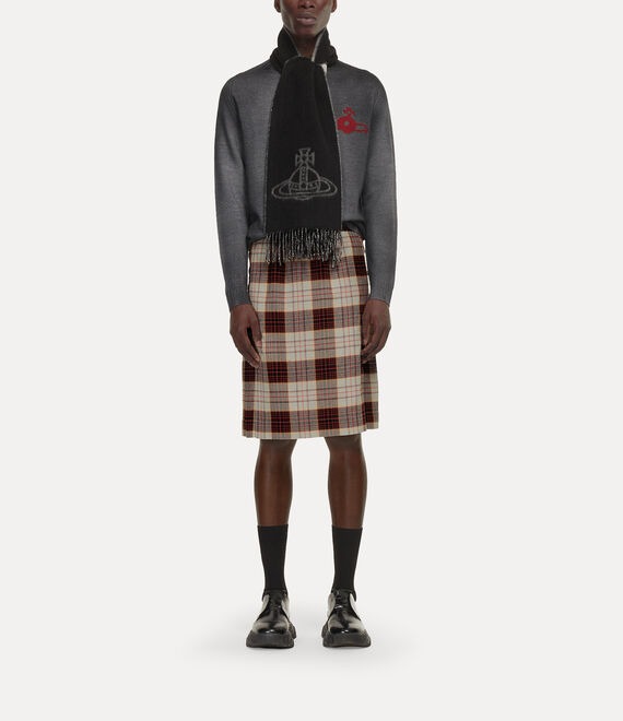 Vivienne Westwood Single Orb Double Scarf In Black