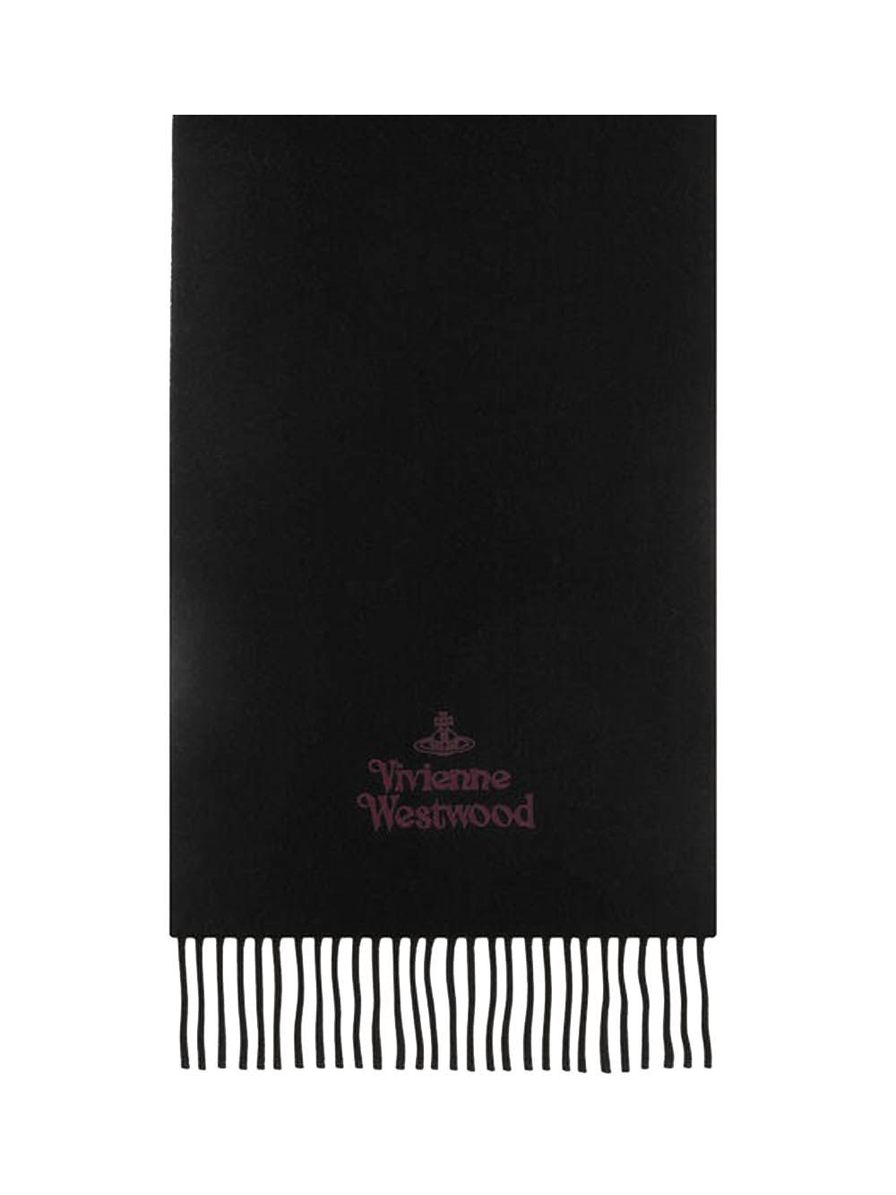 Vivienne Westwood Embroidered Scarf In Black