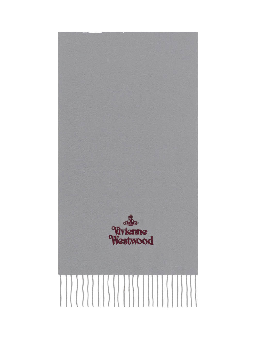Vivienne Westwood Embroidered Scarf In Gray