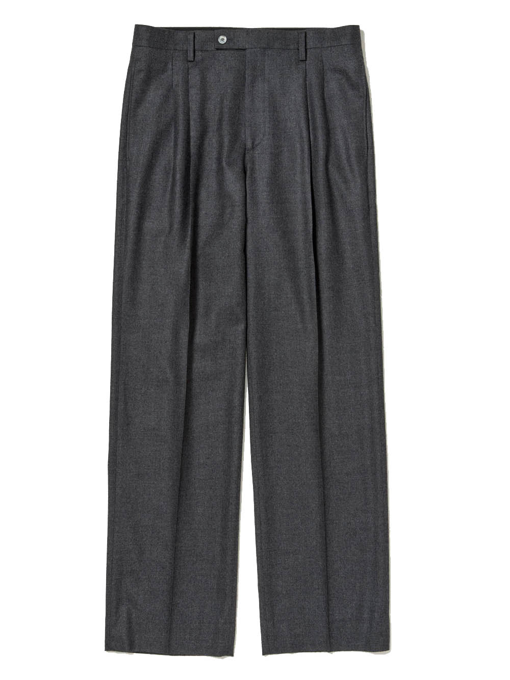 Auralee Uper Light Wool Two-tuck Slacks In Gray