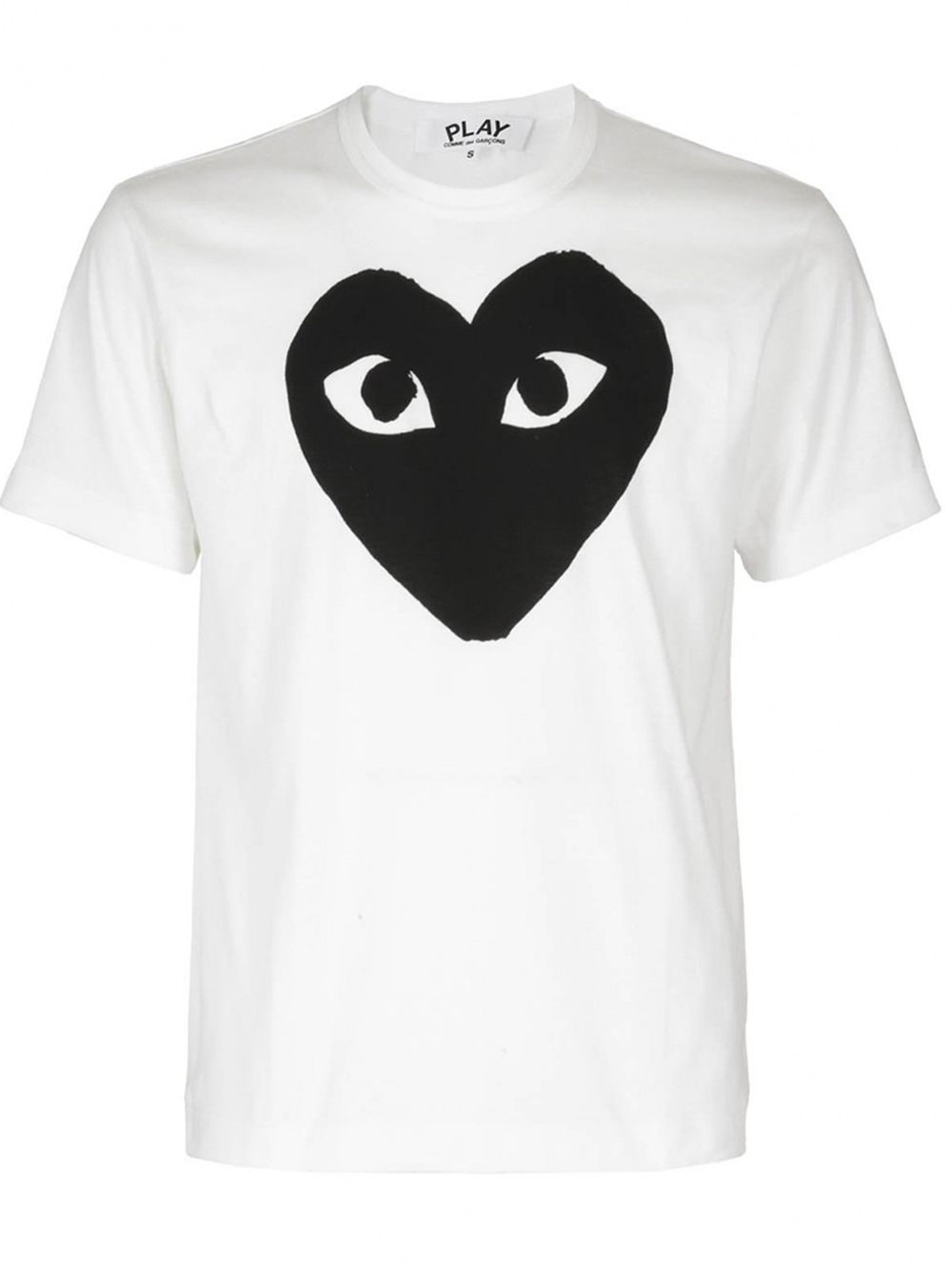 Comme Des Garçons Play Black Heart T-shirt In White