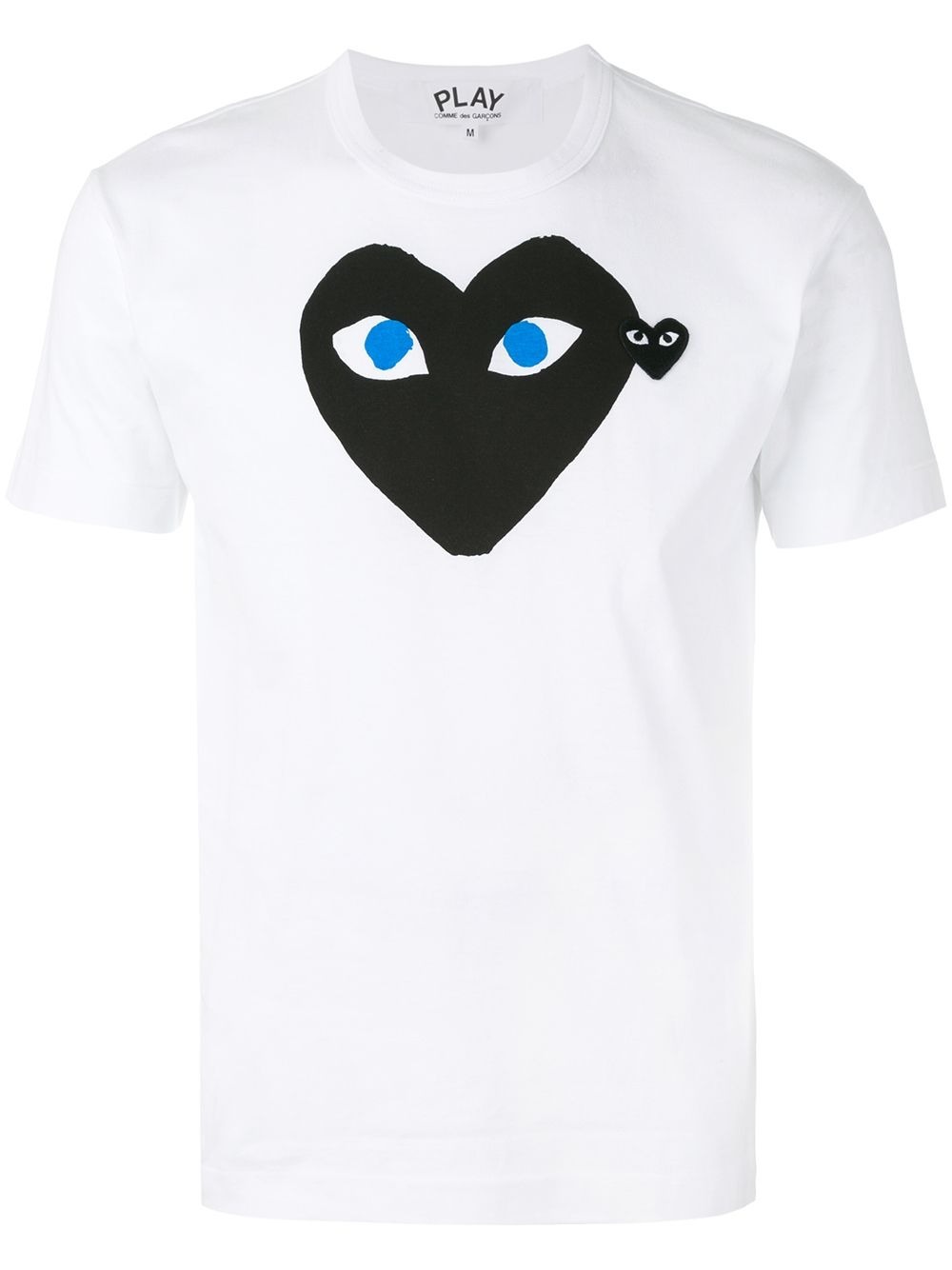 Comme Des Garçons Play Printed And Embroidered T-shirt In White