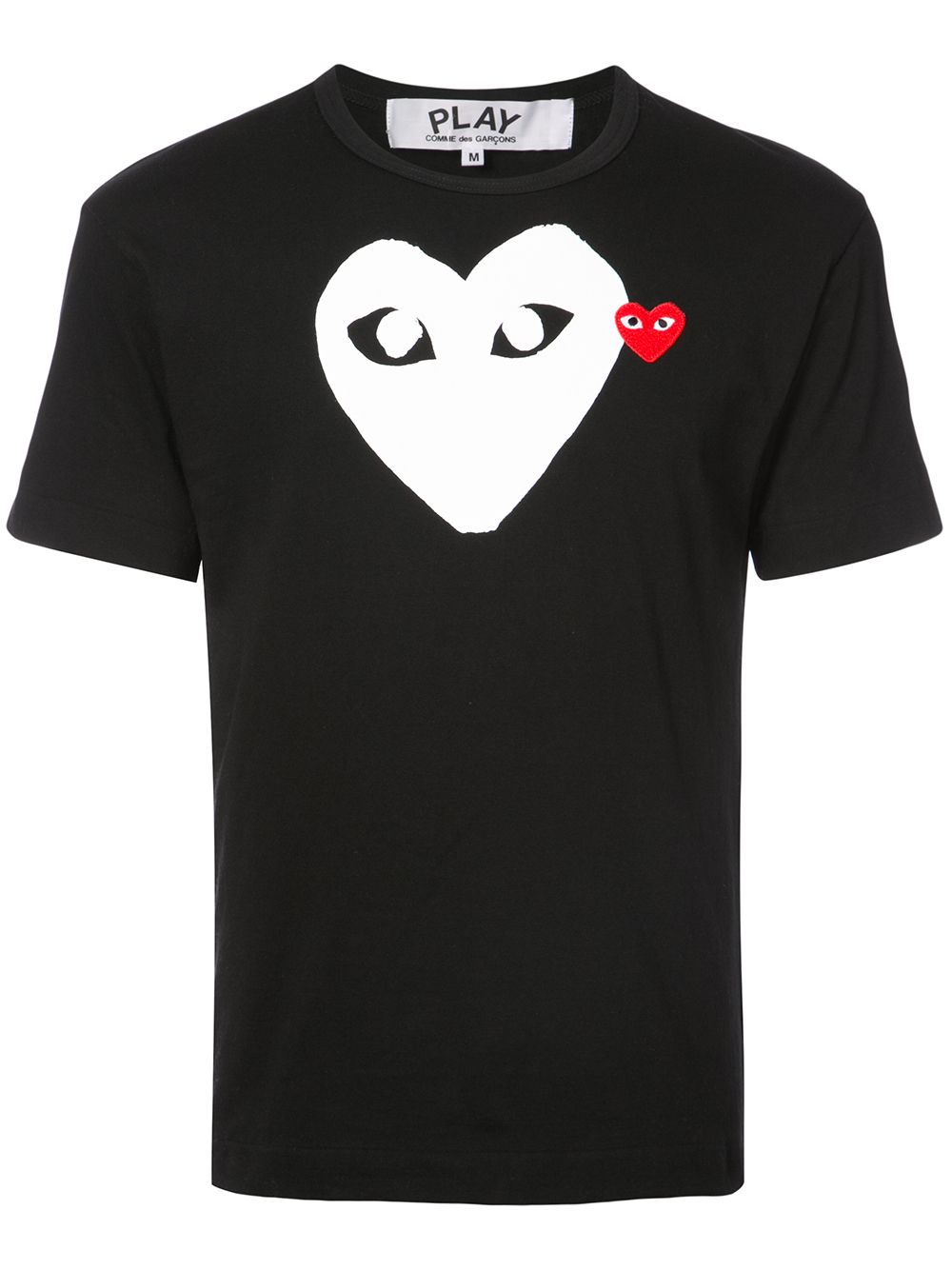 red emblem knit t-shirt unisex black COMME DES GARÇONS PLAY d —