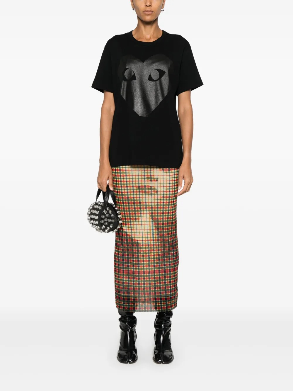 Comme Des Garçons Play Printed T-shirt In Black