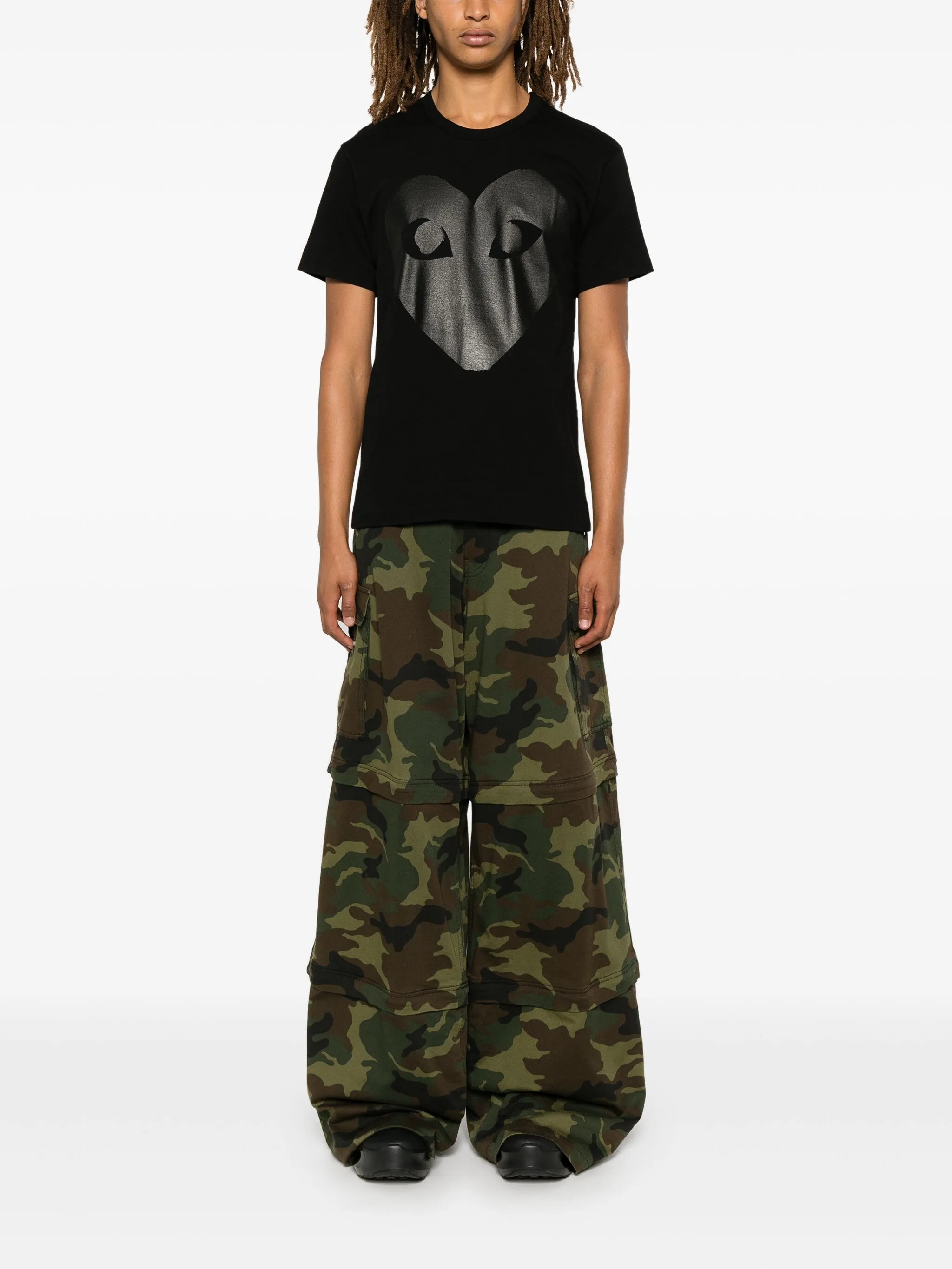 Comme Des Garçons Play Printed T-shirt In Black