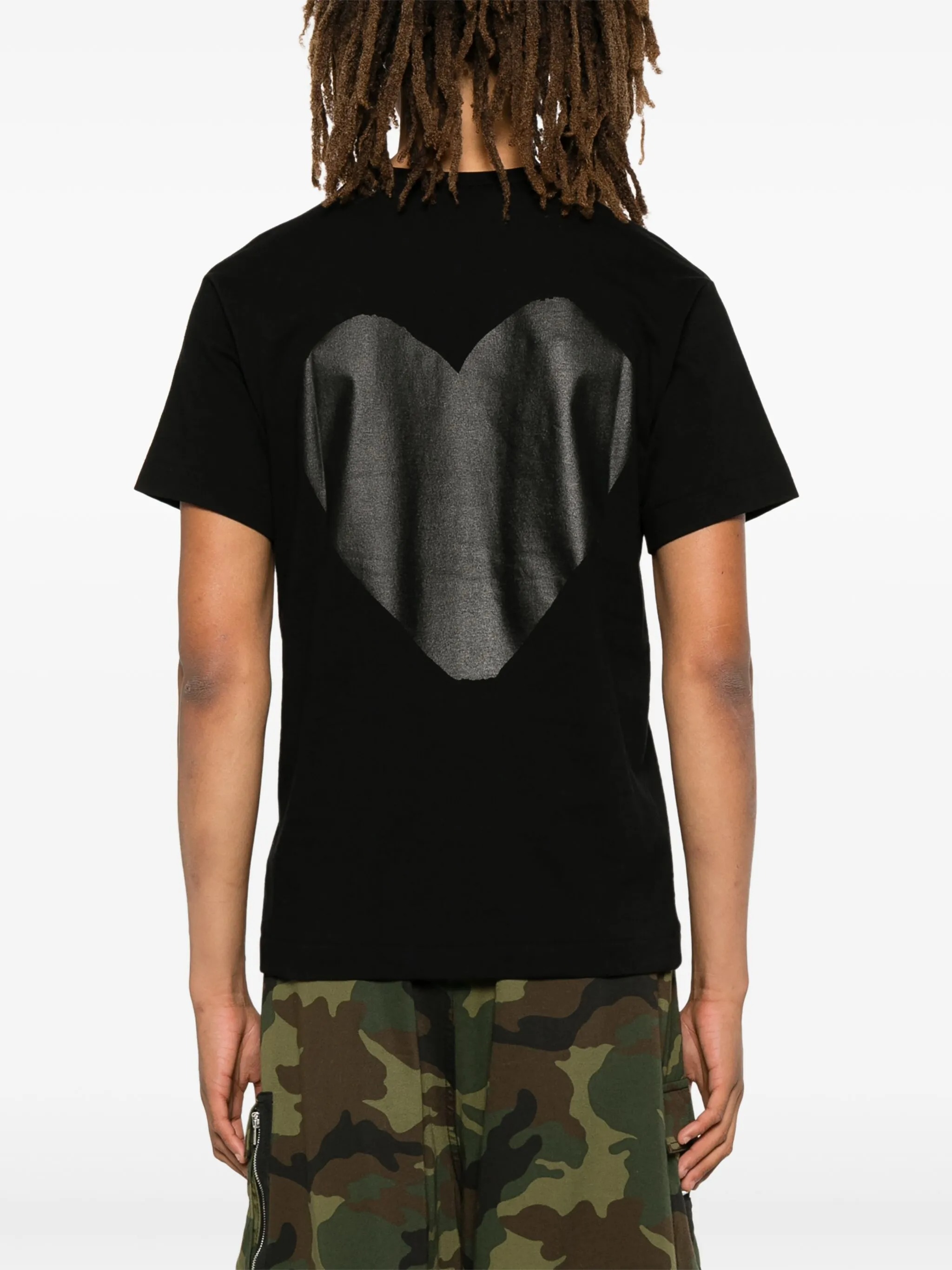 Comme Des Garçons Play Printed T-shirt In Black