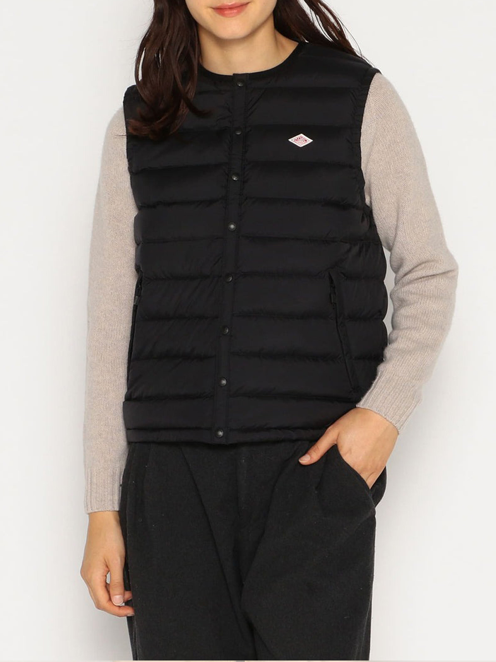 Danton Inner Down Crewneck Vest Woman Black