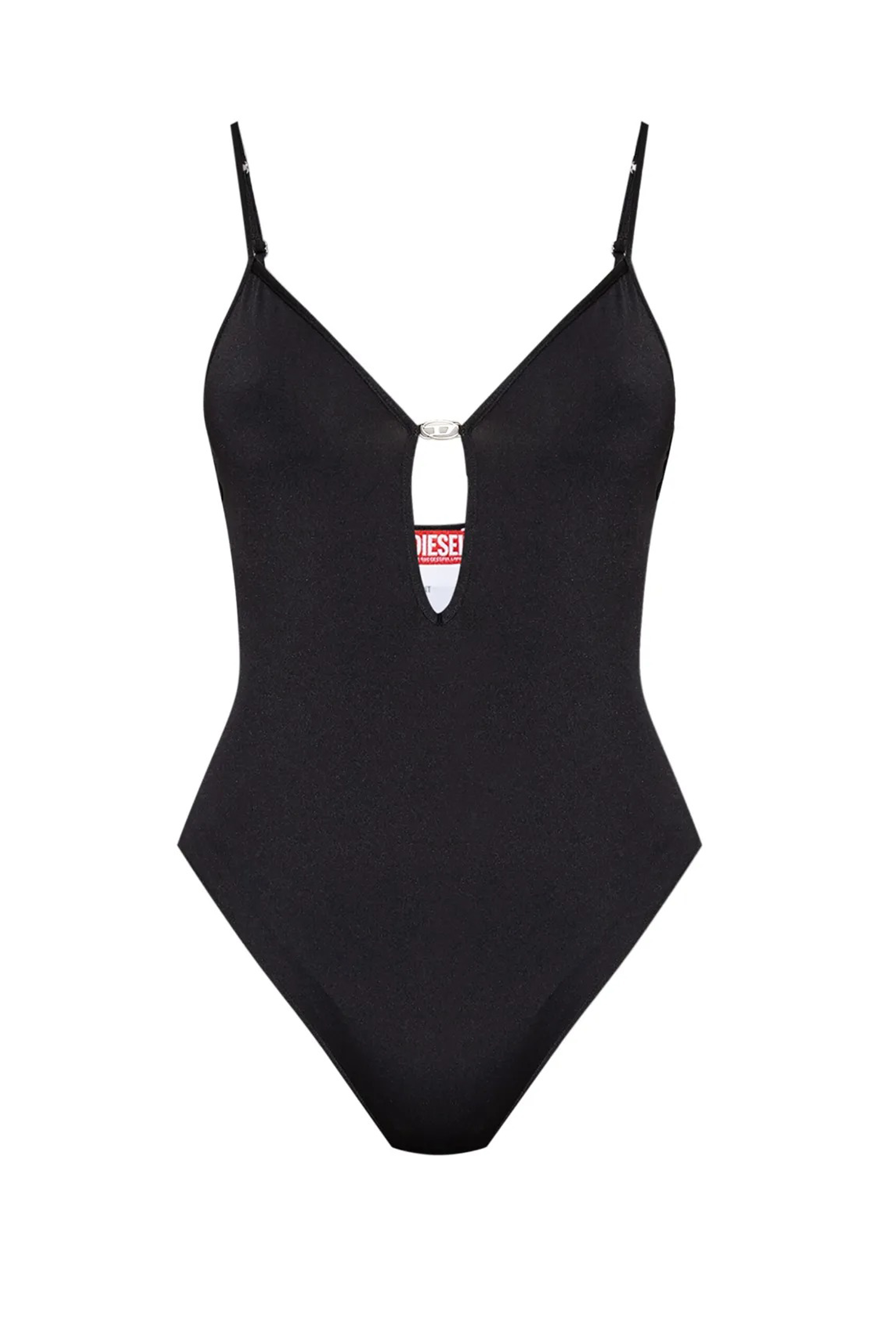 Diesel Ufby Oval D Bodysuit Woman Black