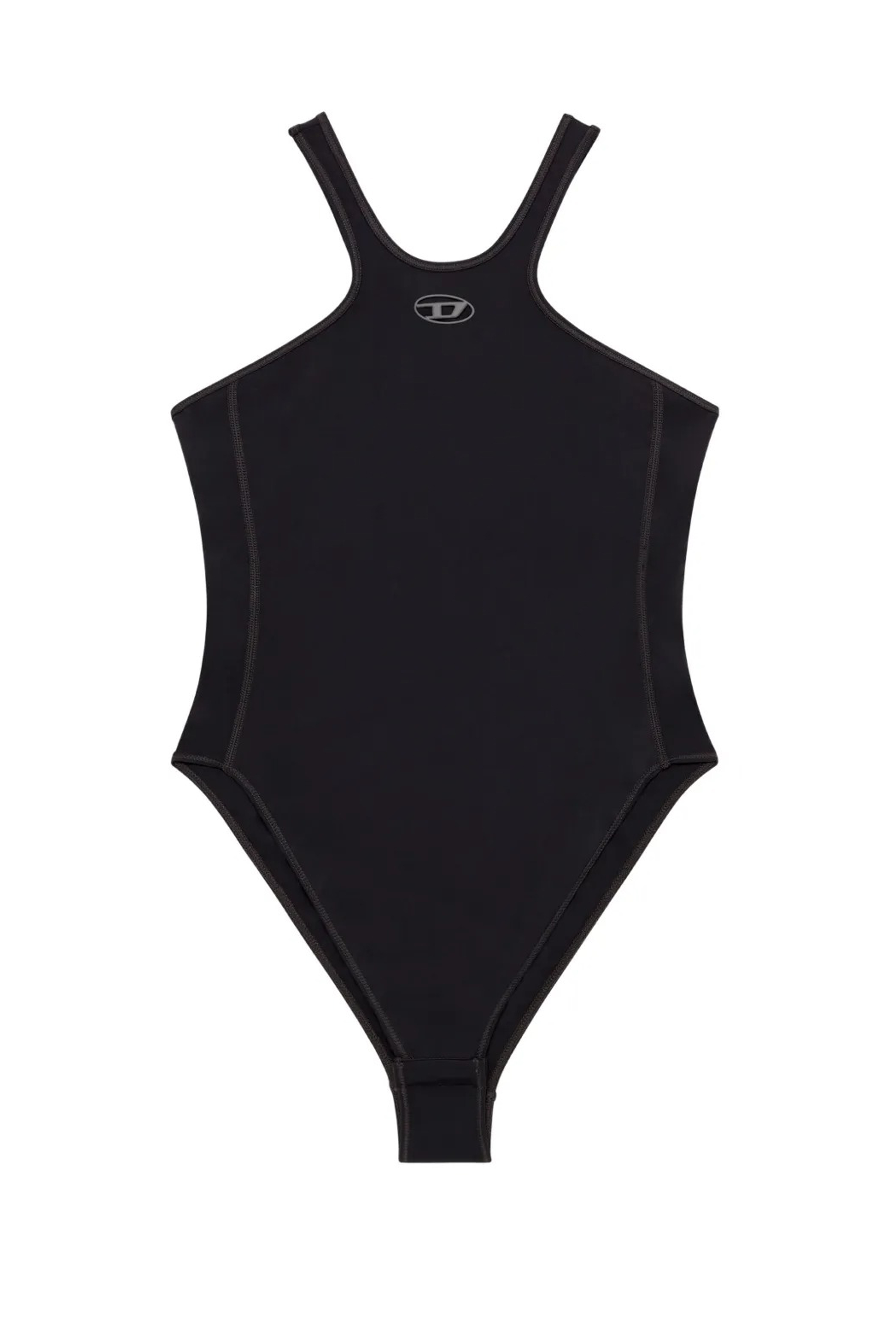 Diesel Racerback Swim Tops High-cut Leg In Black