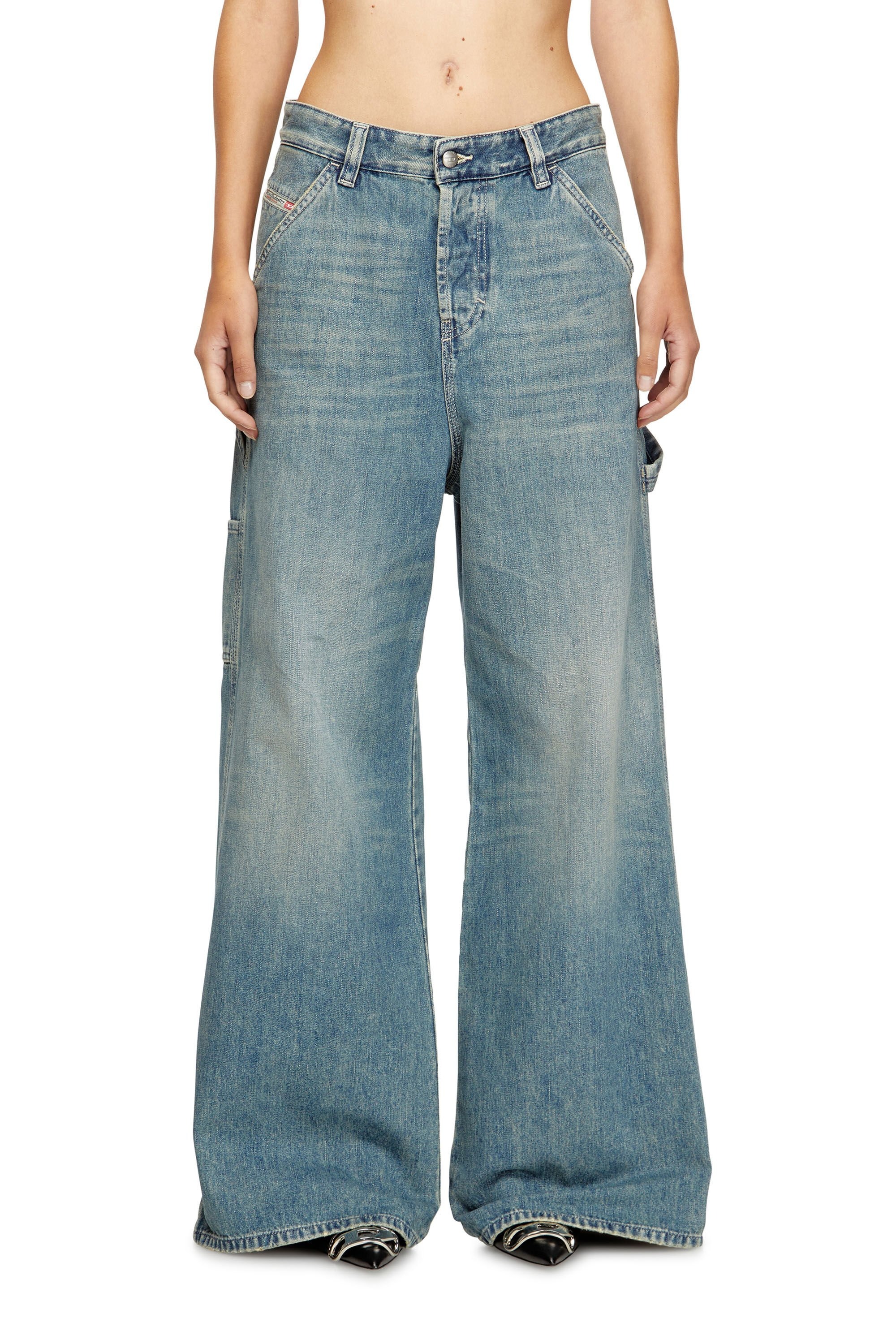 Diesel Relaxed Jeans 1996 D-sire Woman Blue In Blue