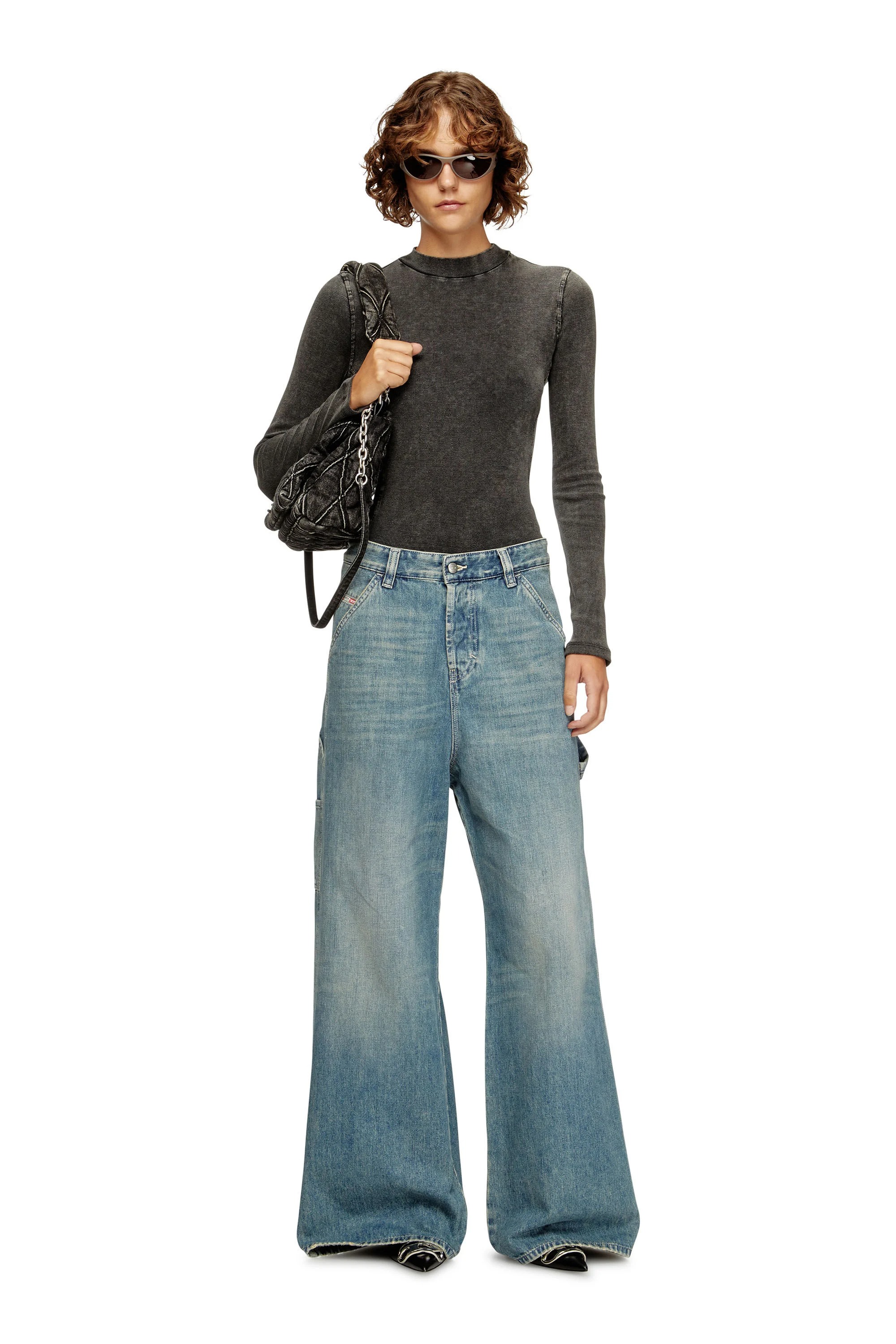 Diesel Relaxed Jeans 1996 D-sire Woman Blue In Blue