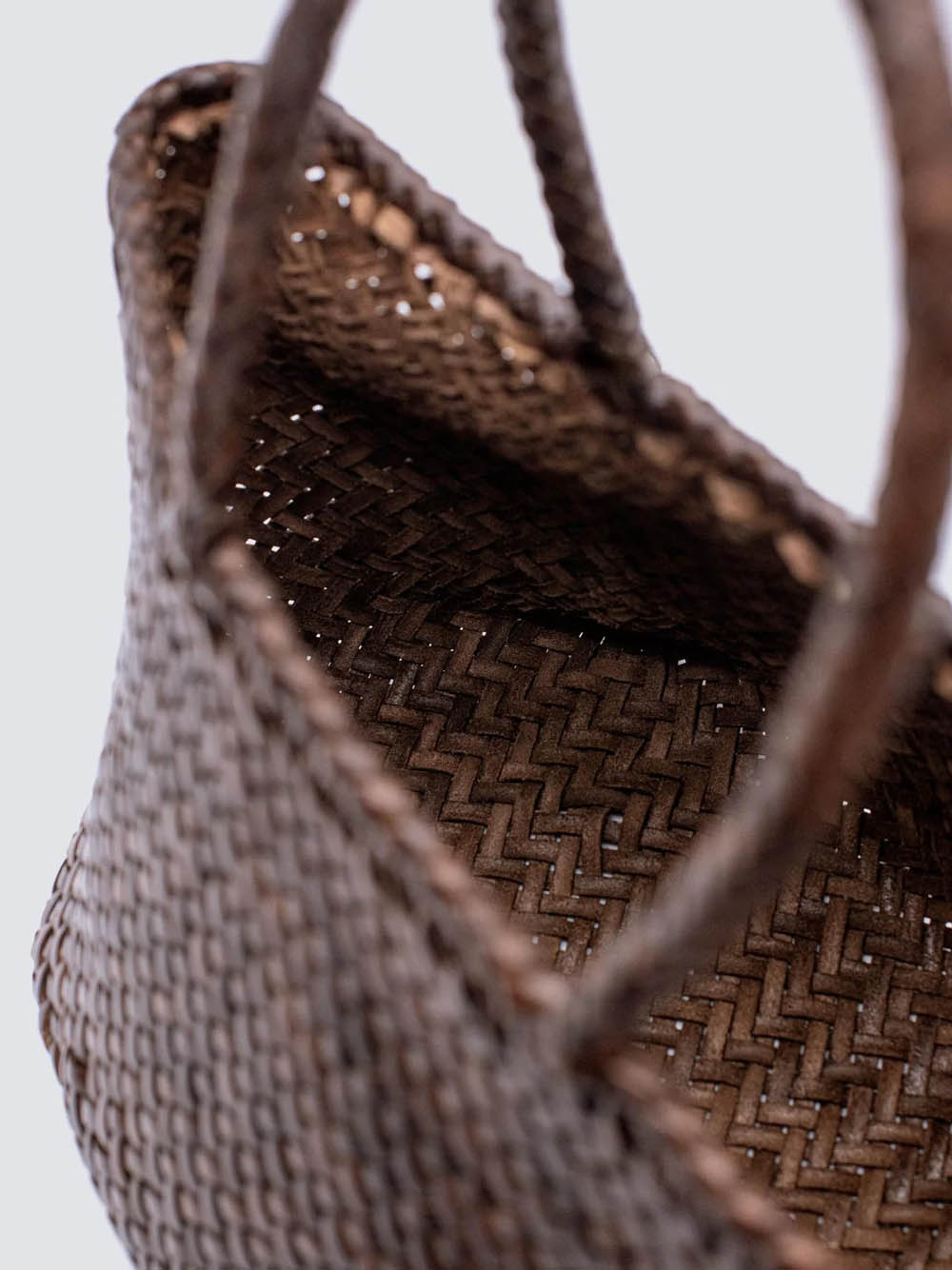 Dragon Diffusion Woven Texture Tote Bag With Dual Handles In Brown