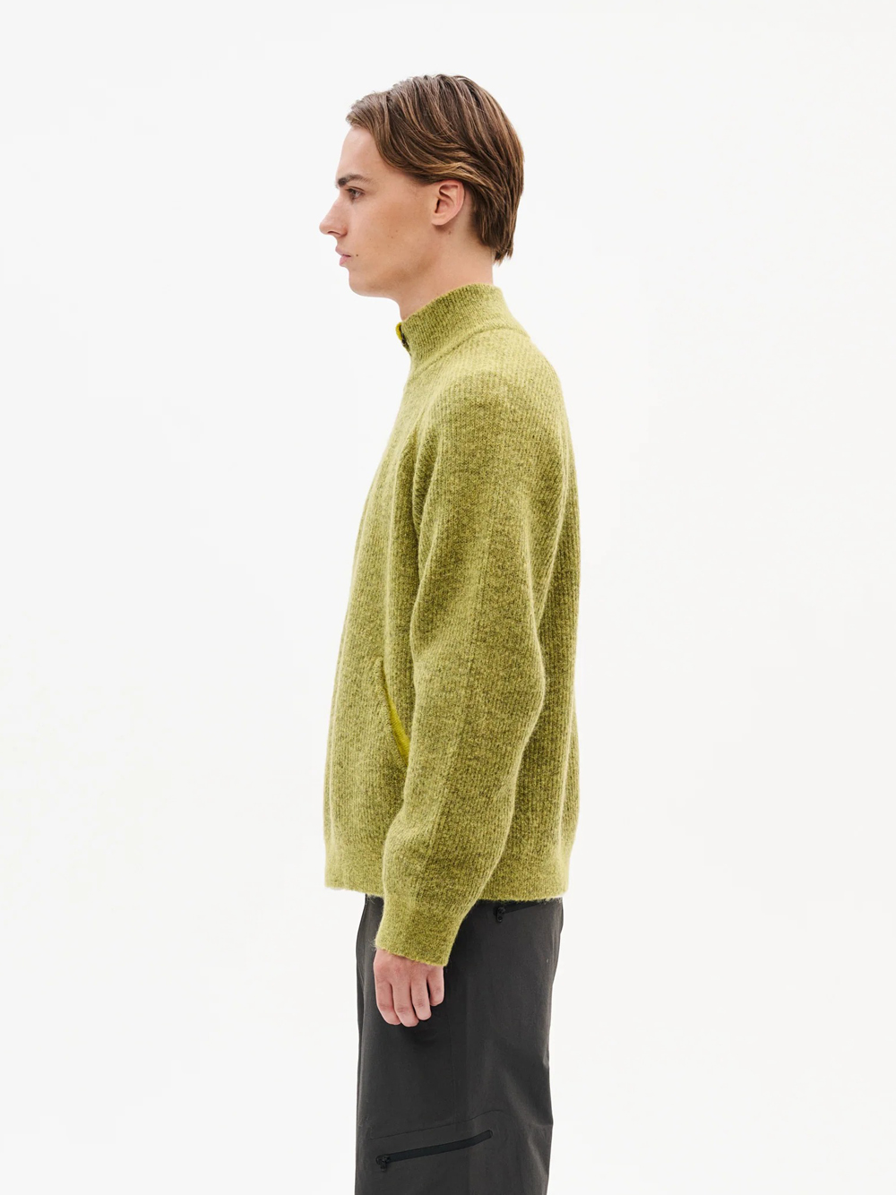Hiking Patrol Essence Mohair Mixed Knit Top In Green