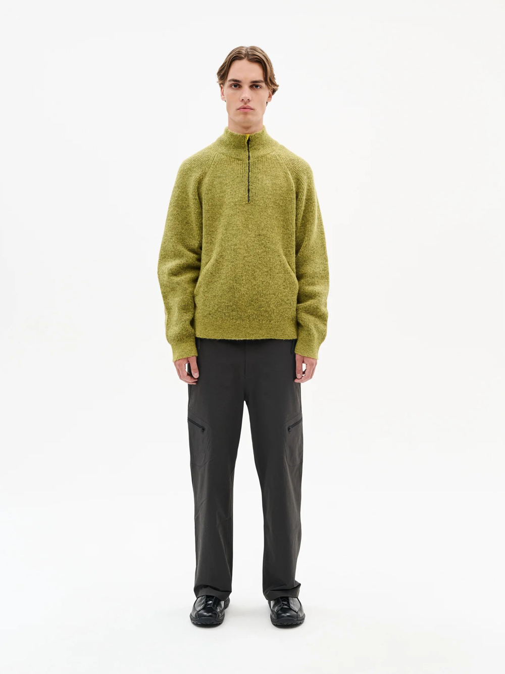Hiking Patrol Essence Mohair Mixed Knit Top In Green