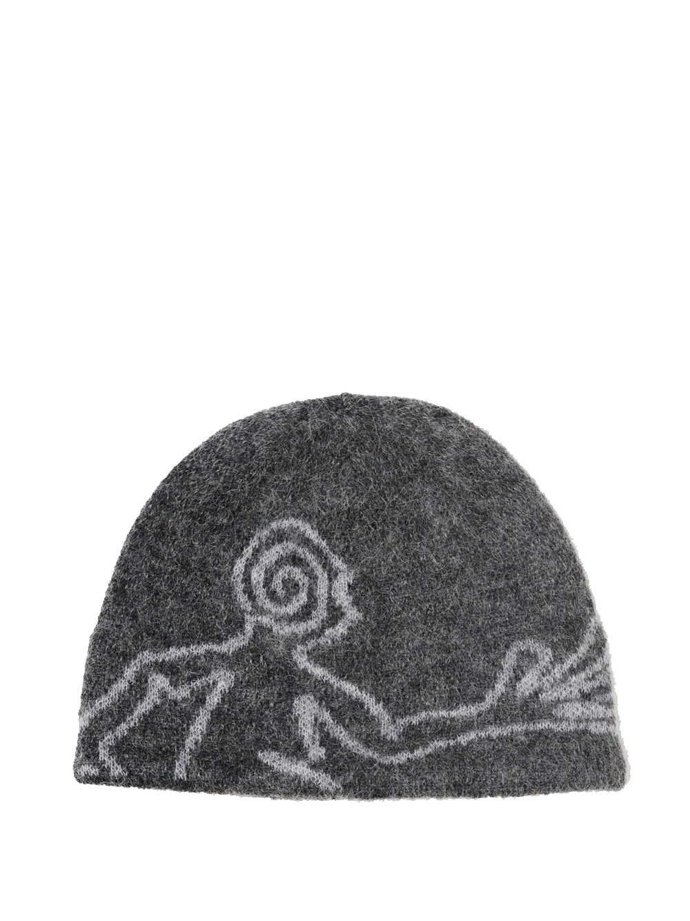 Hiking Patrol Mascot Mohair Mixed Knit Beanie In Gray