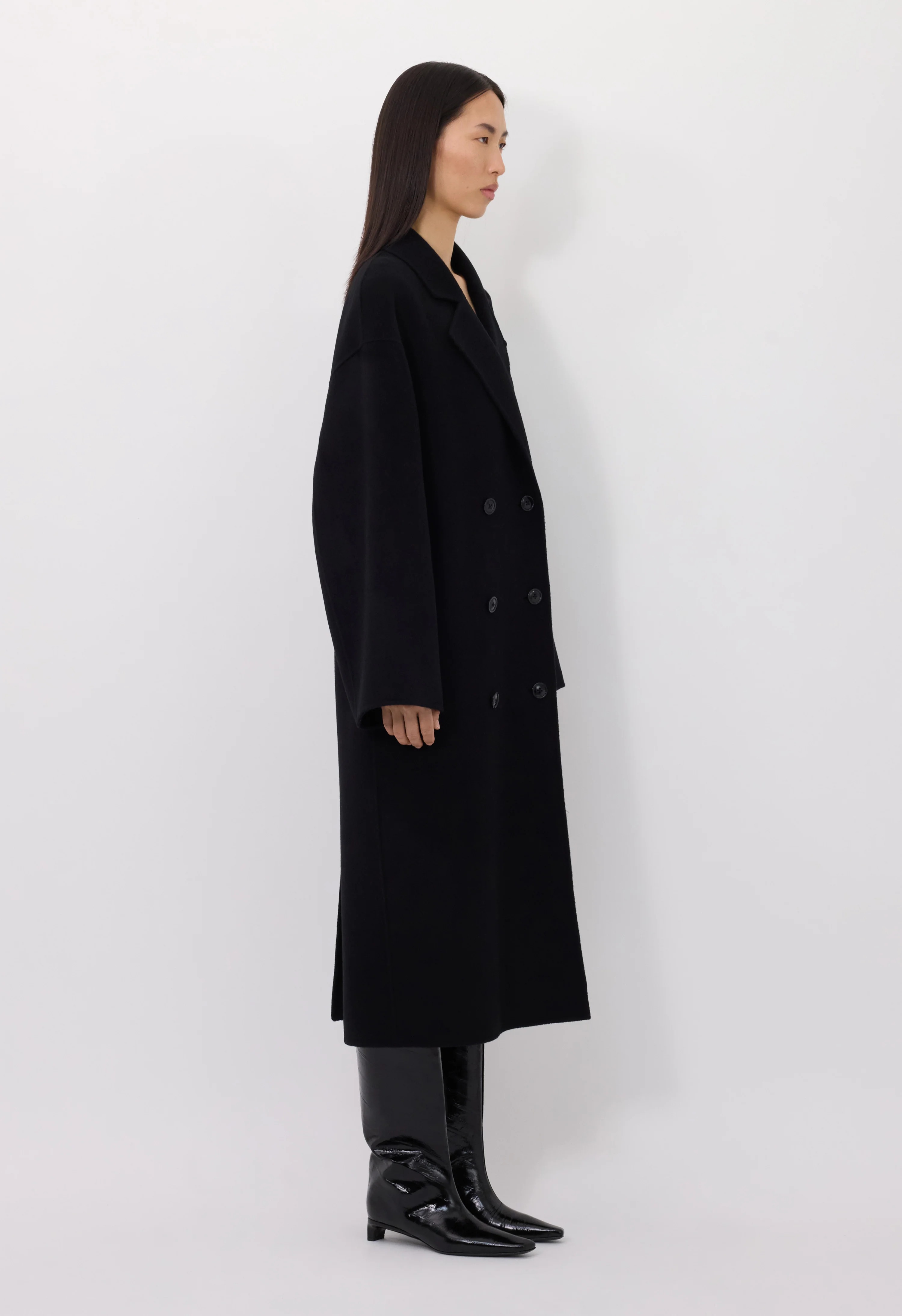 Loulou De Saison Borneo Coat Woman Black In Black