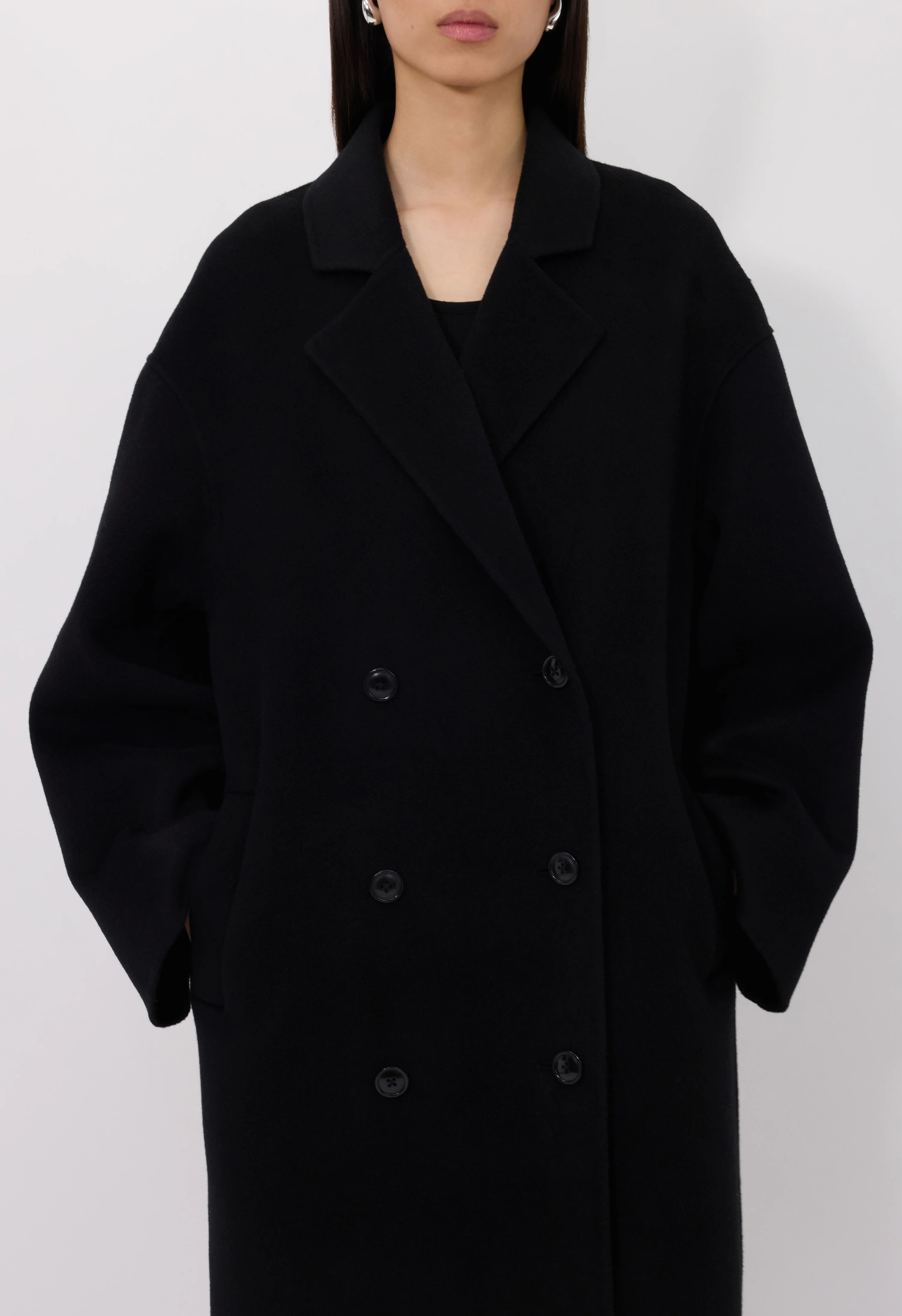 Loulou De Saison Borneo Coat Woman Black In Black