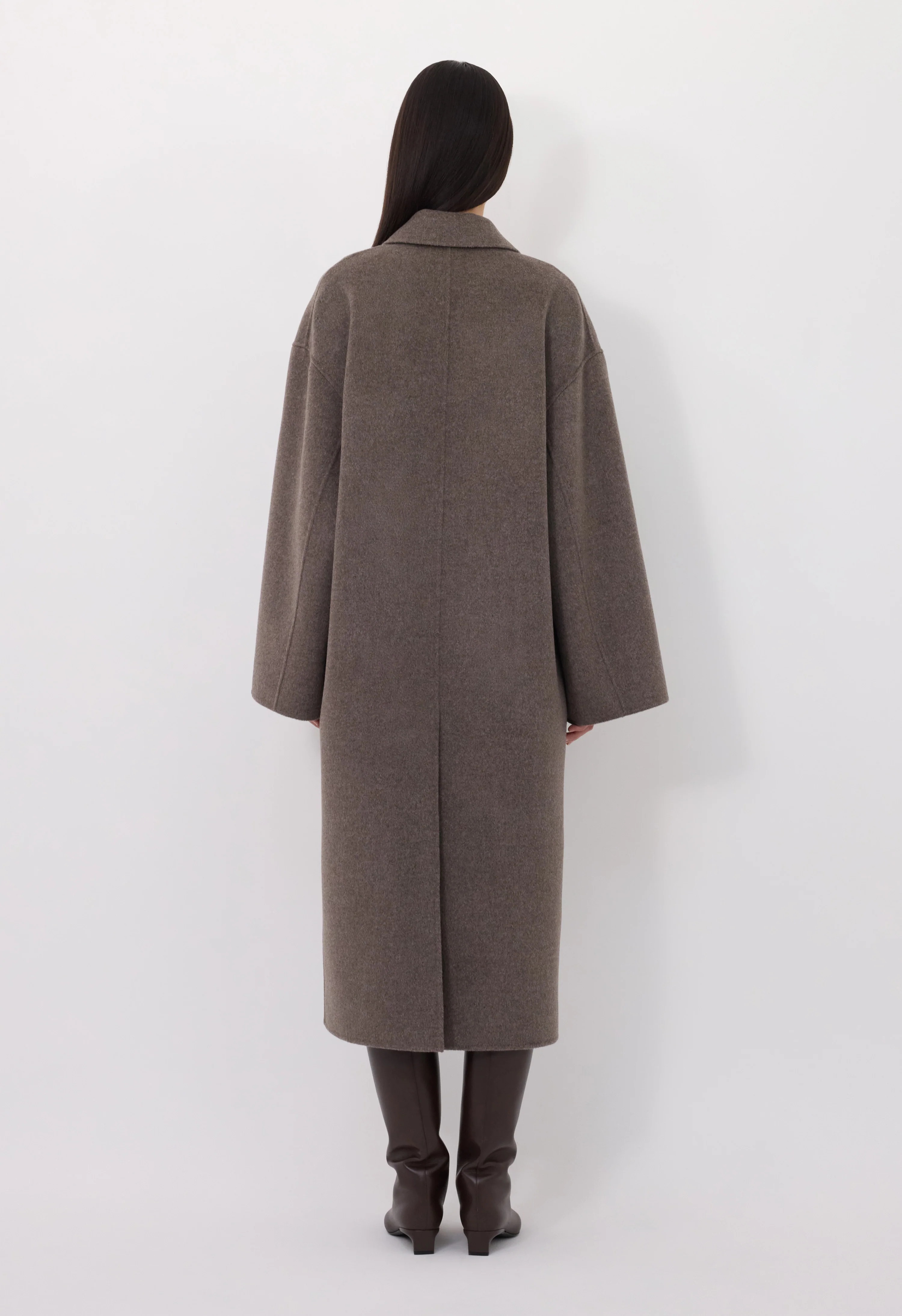 Loulou De Saison Borneo Coat Woman Taupe In Brown