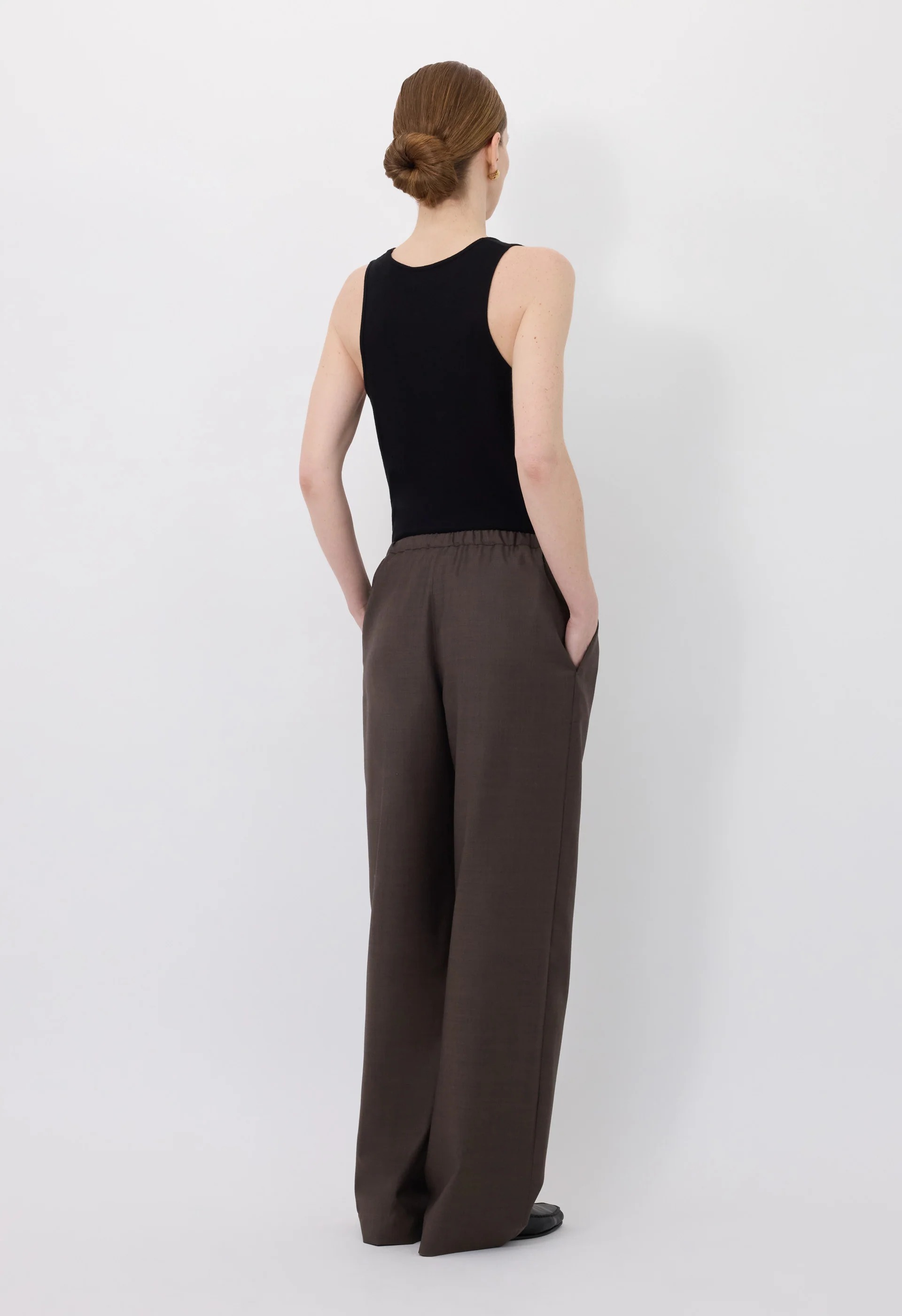 Loulou De Saison Cove Pants Woman Brown In Brown