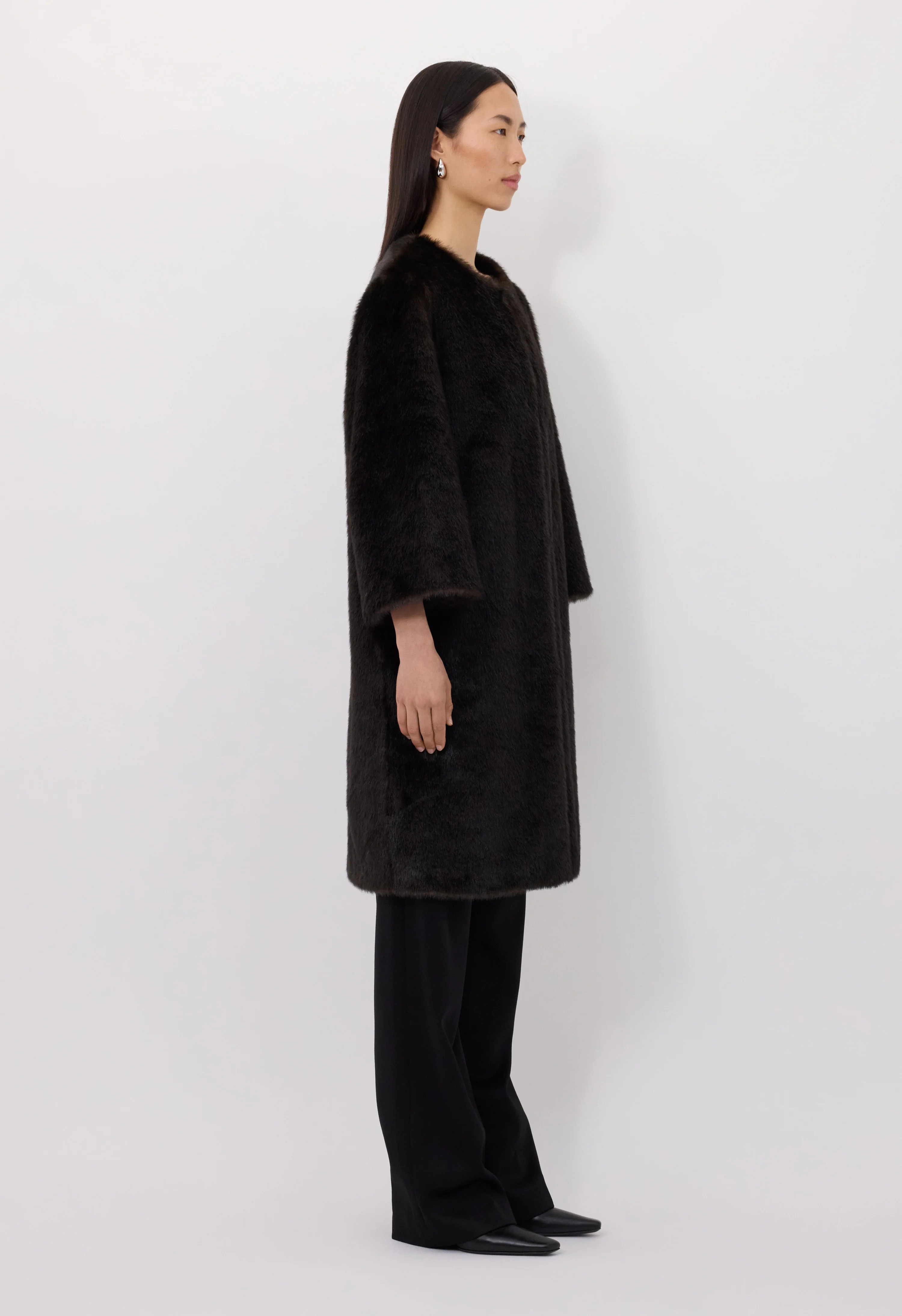 Loulou De Saison Moore Coat Woman Dark Brown In Brown